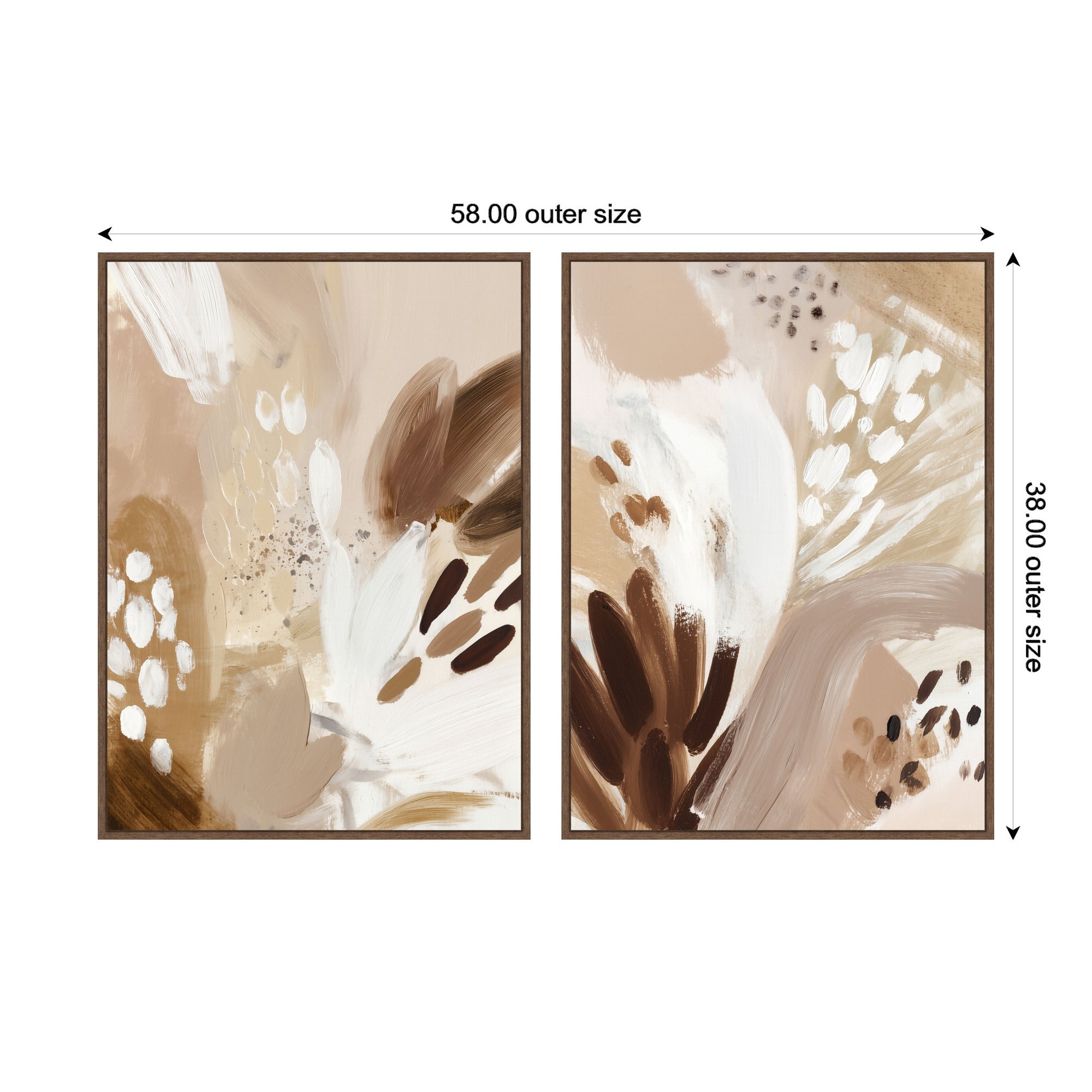 Art Set 2 Piece Set 28x38 Sylvie Walnut 2