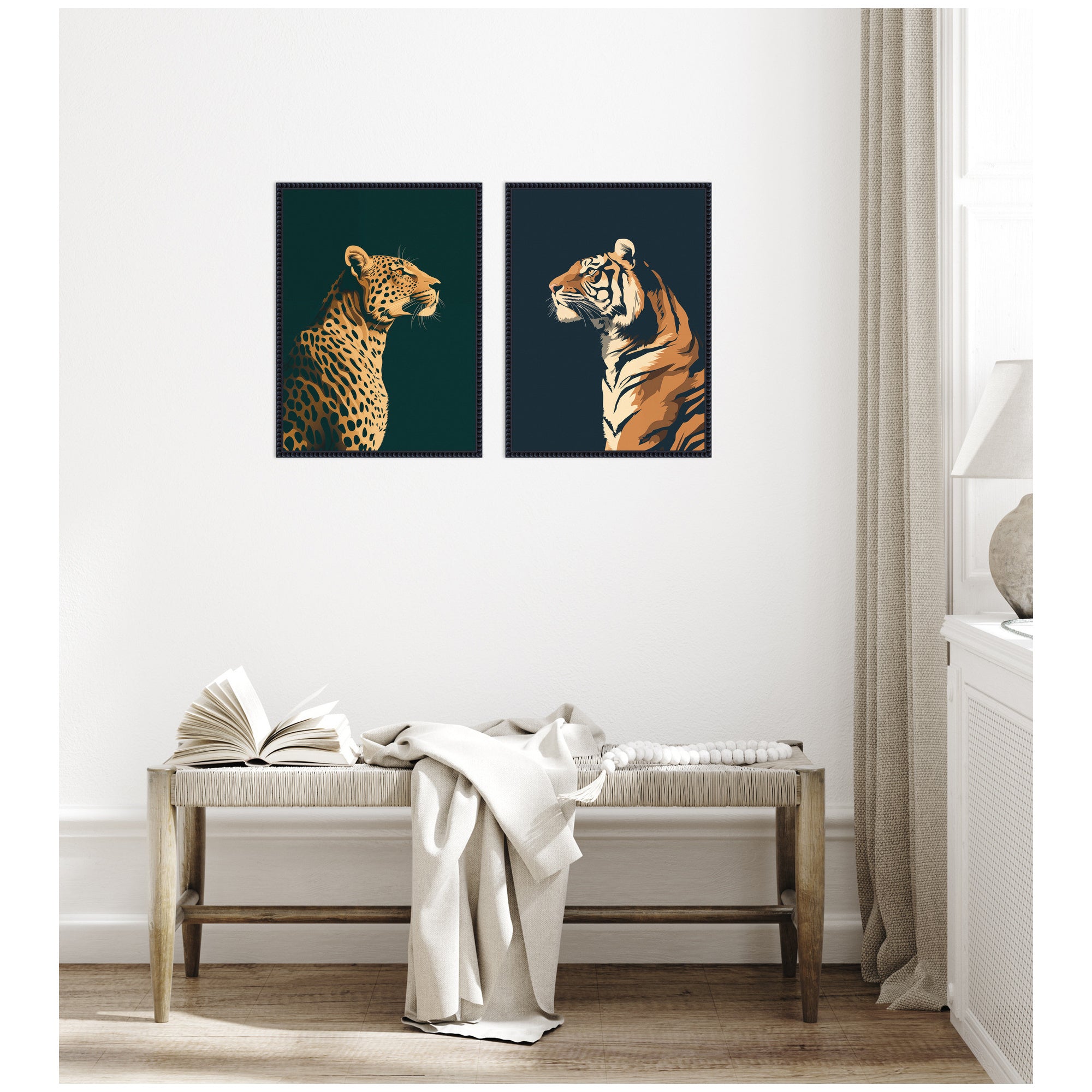 Art Set 2 Piece Set 18x24 Sylvie Beaded Black 6