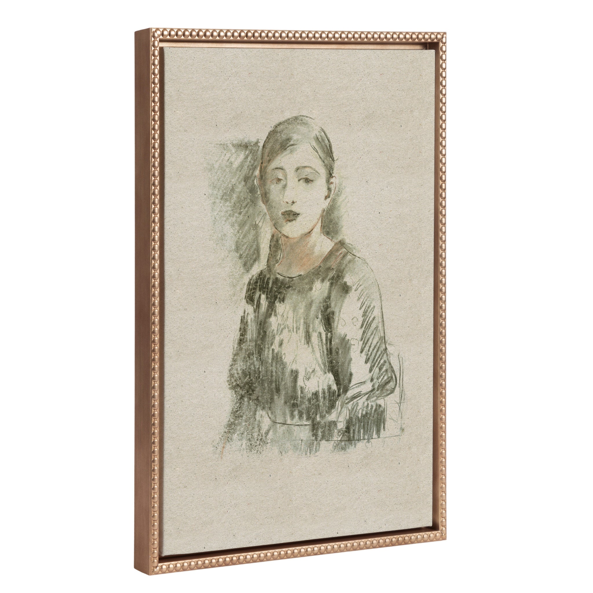 Sylvie Beaded Portrait of Julie Manet Framed Canvas by The Art Institute of Chicago