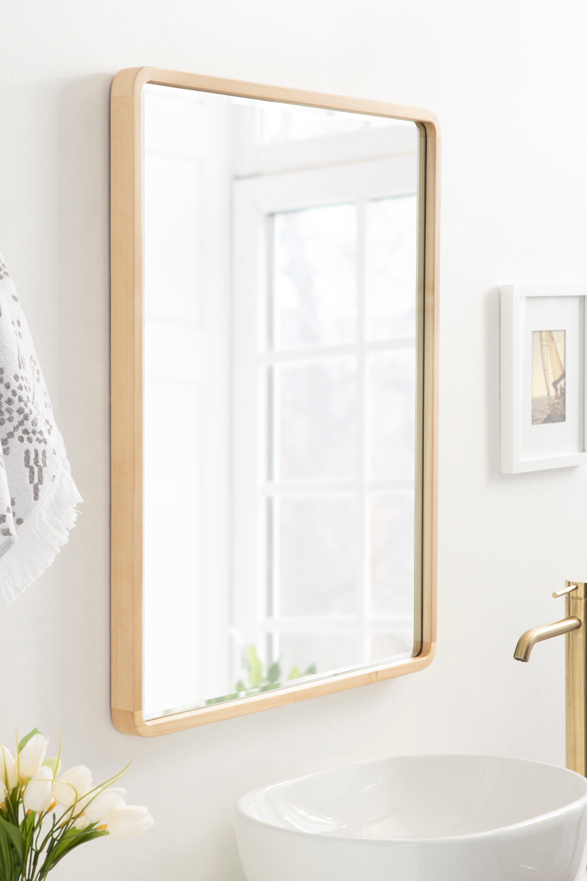 McLean Wood Radius Rectangle Wall Mirror