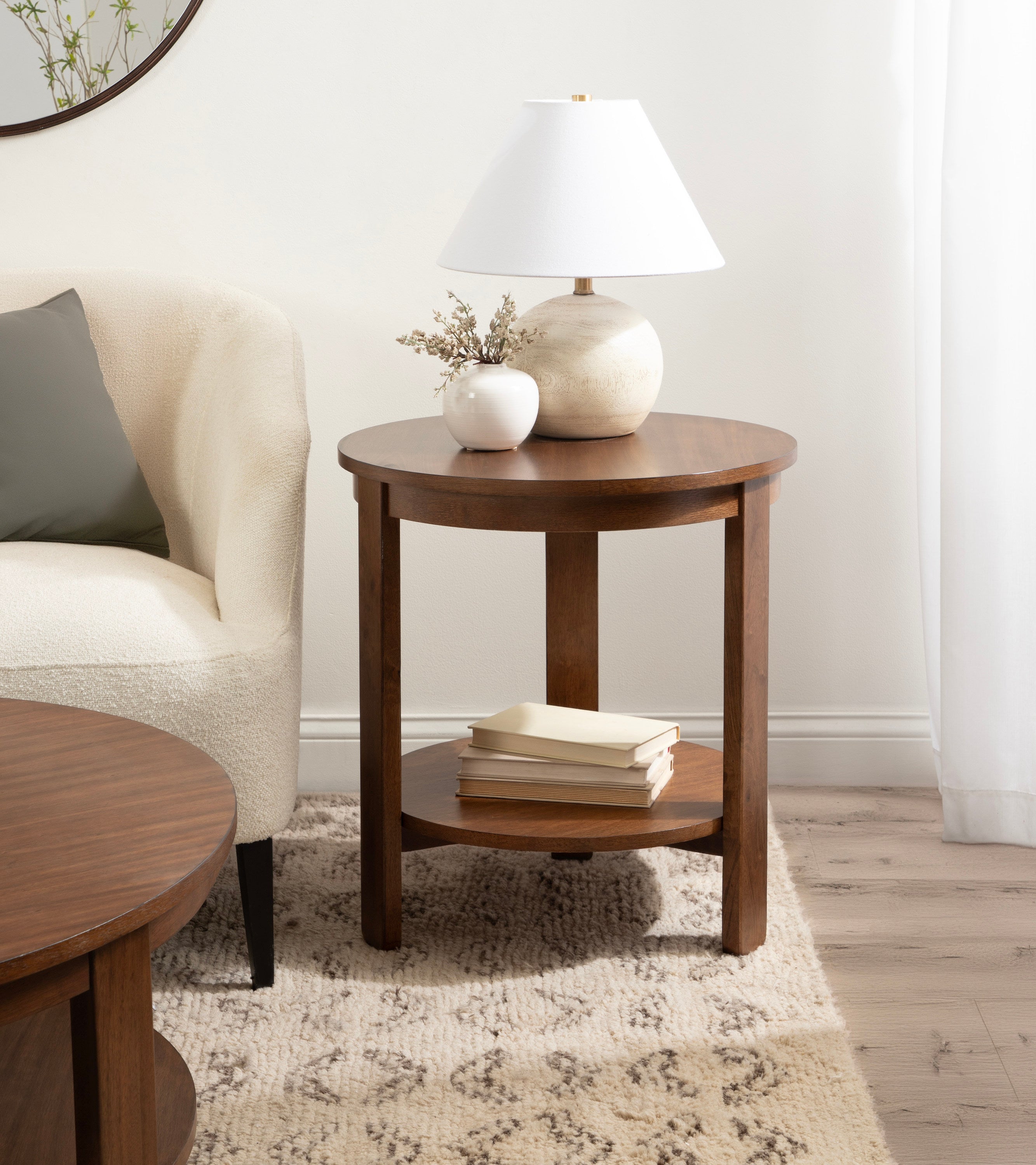Side Table Walnut Brown 22x22x24 7