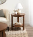 Side Table Walnut Brown 22x22x24 7