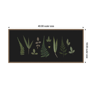 Framed Canvas 40x18 Sylvie Beaded Dark Gold 2