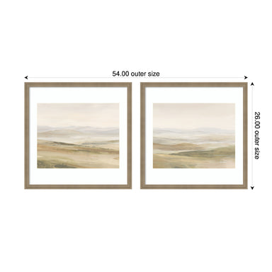 Framed Art Set 2 Piece Set 25x25 Florence Light Brown 2