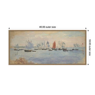 Framed Canvas 40x18 Sylvie Dark Gold 2