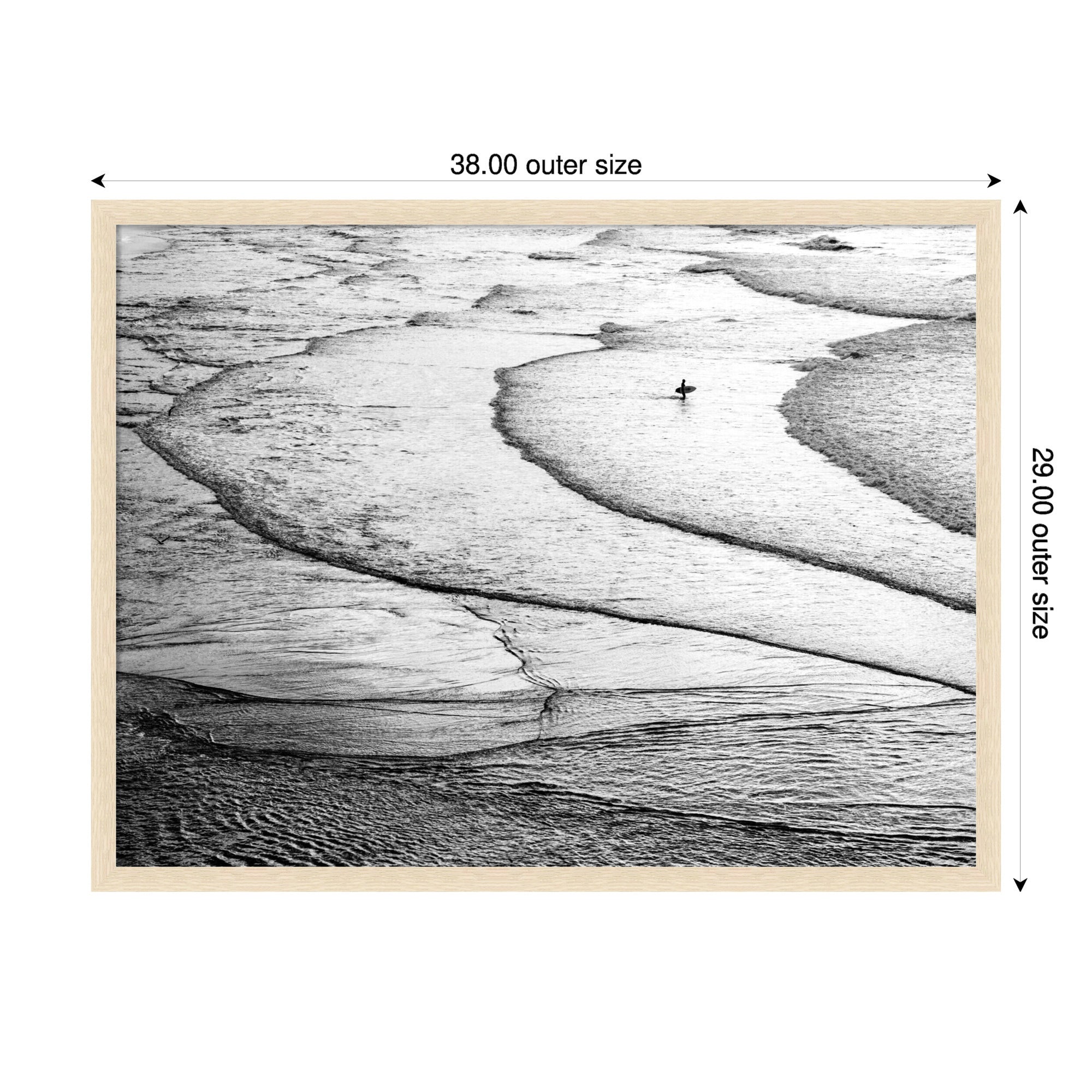 Mounted Canvas 38x29 Woodgrain Stripe Blonde 2