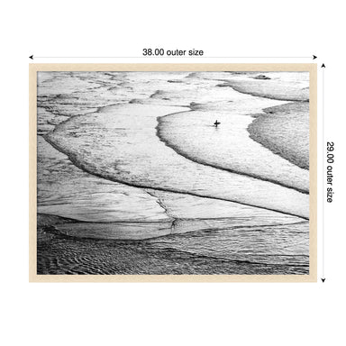 Mounted Canvas 38x29 Woodgrain Stripe Blonde 2