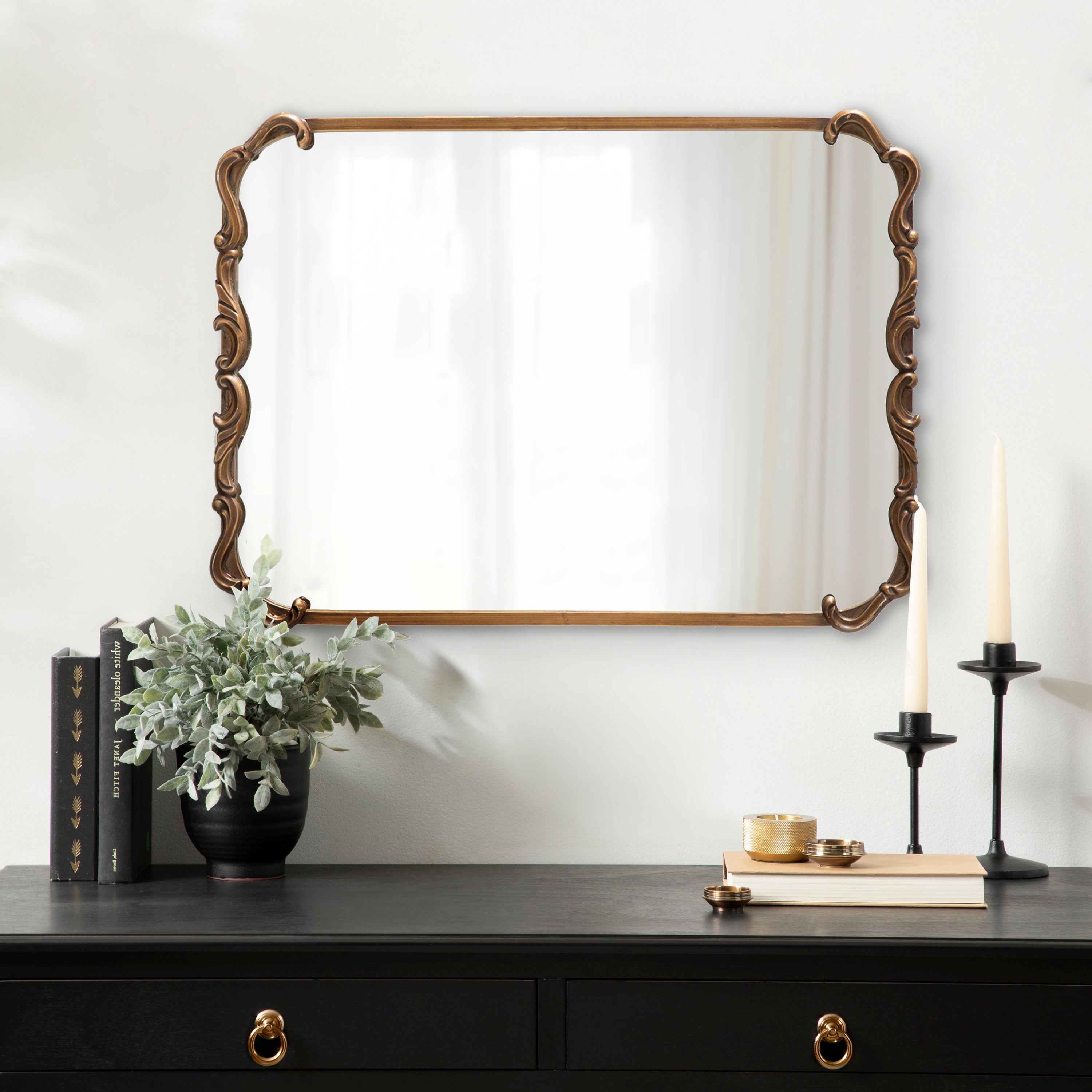Rectangle Mirror Gold 20x27 7