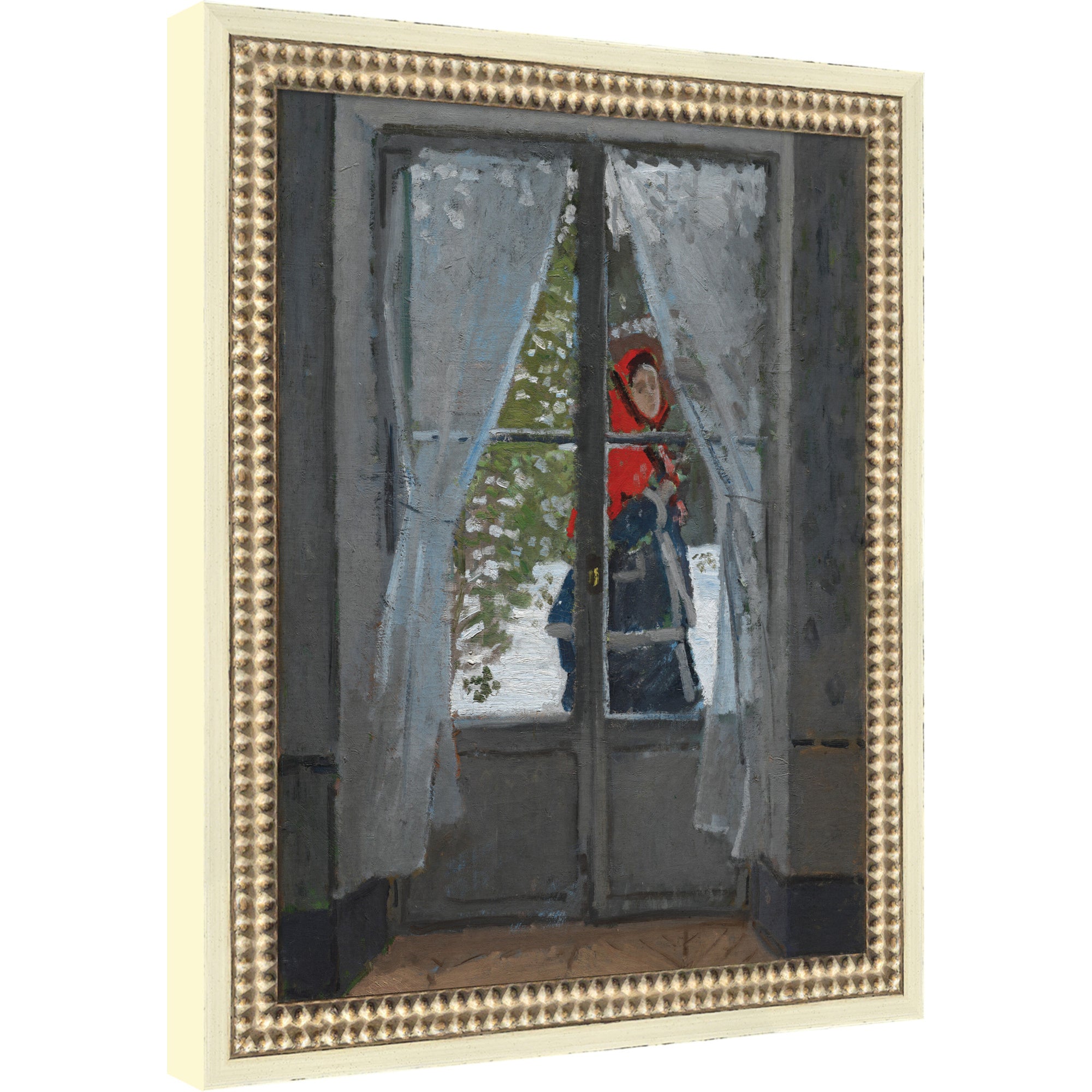 Mounted Canvas Castellan Distressed White 13x16 1