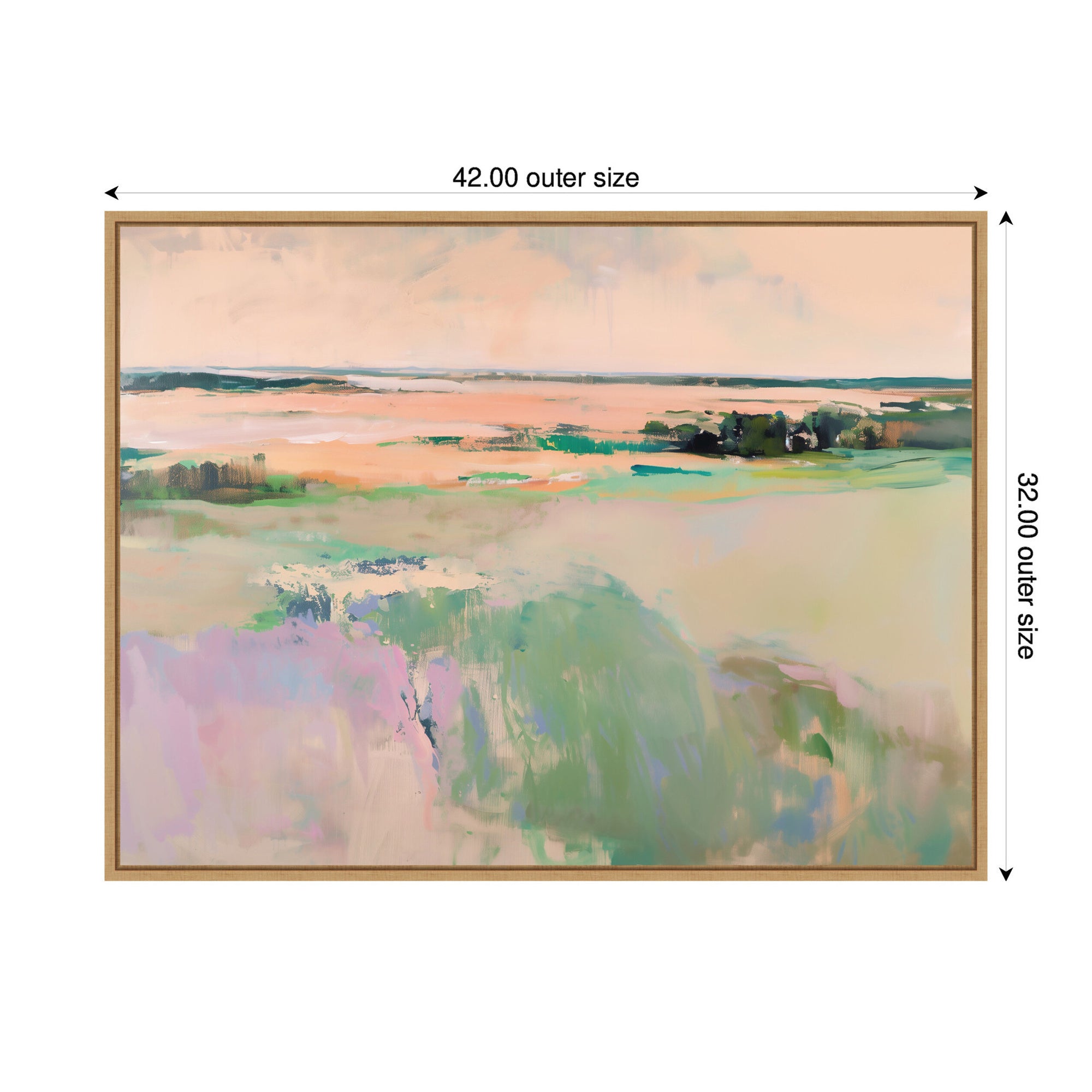 Sylvie Pastel Horizon III Framed Canvas by Amy Lighthall