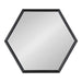 Hexagon Mirror Black 26x30 2