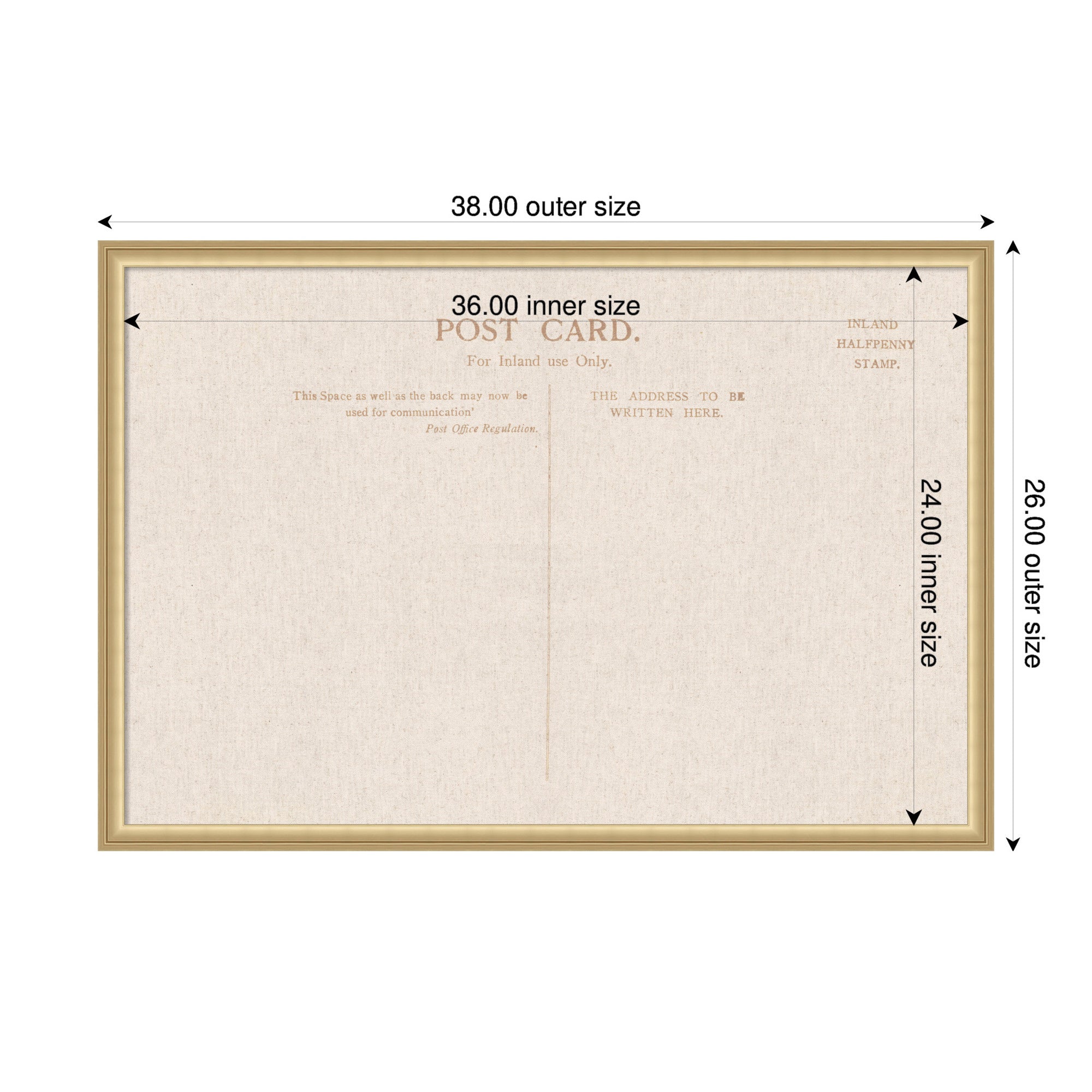 Pinboard Florence Gold 38x26 2