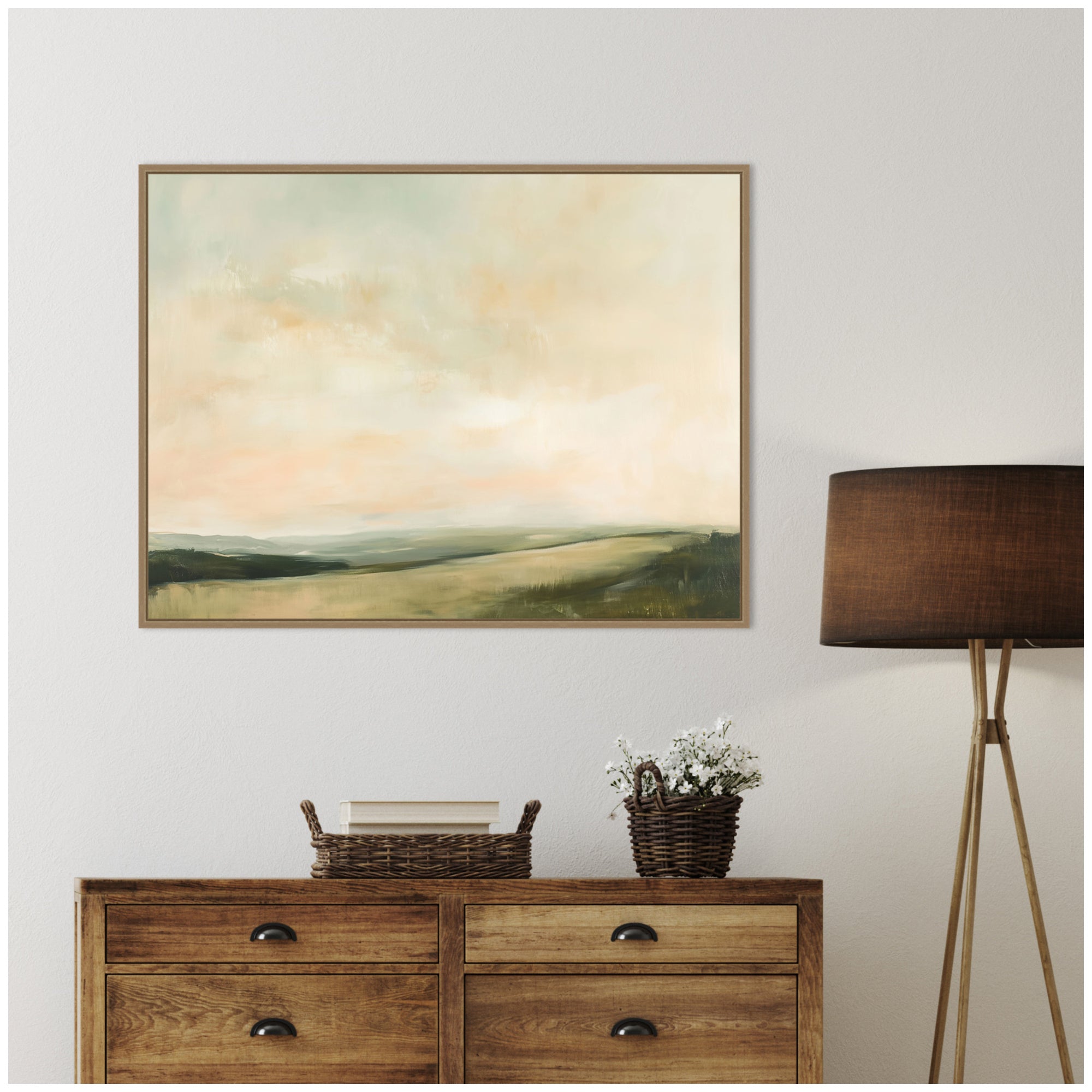 Framed Canvas 42x32 Sylvie Dark Gold 7
