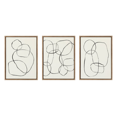 Art Set Sylvie Dark Gold 3 Piece Set 18x24 2