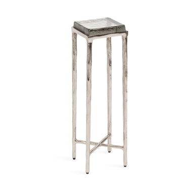 Drink Table Clear Silver 7x7x22 1