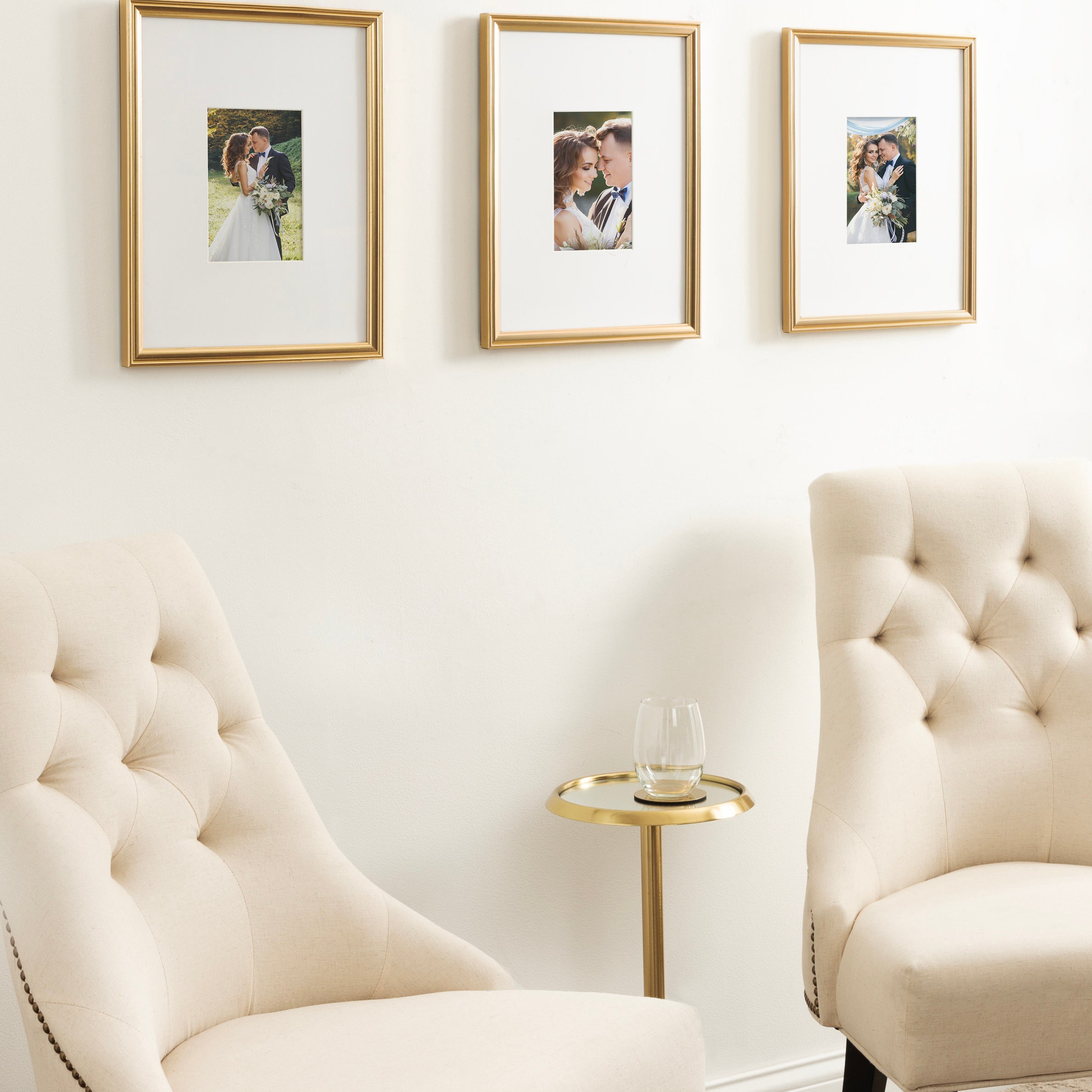 Wall Frame 11x14 matted to 5x7 Gold 7