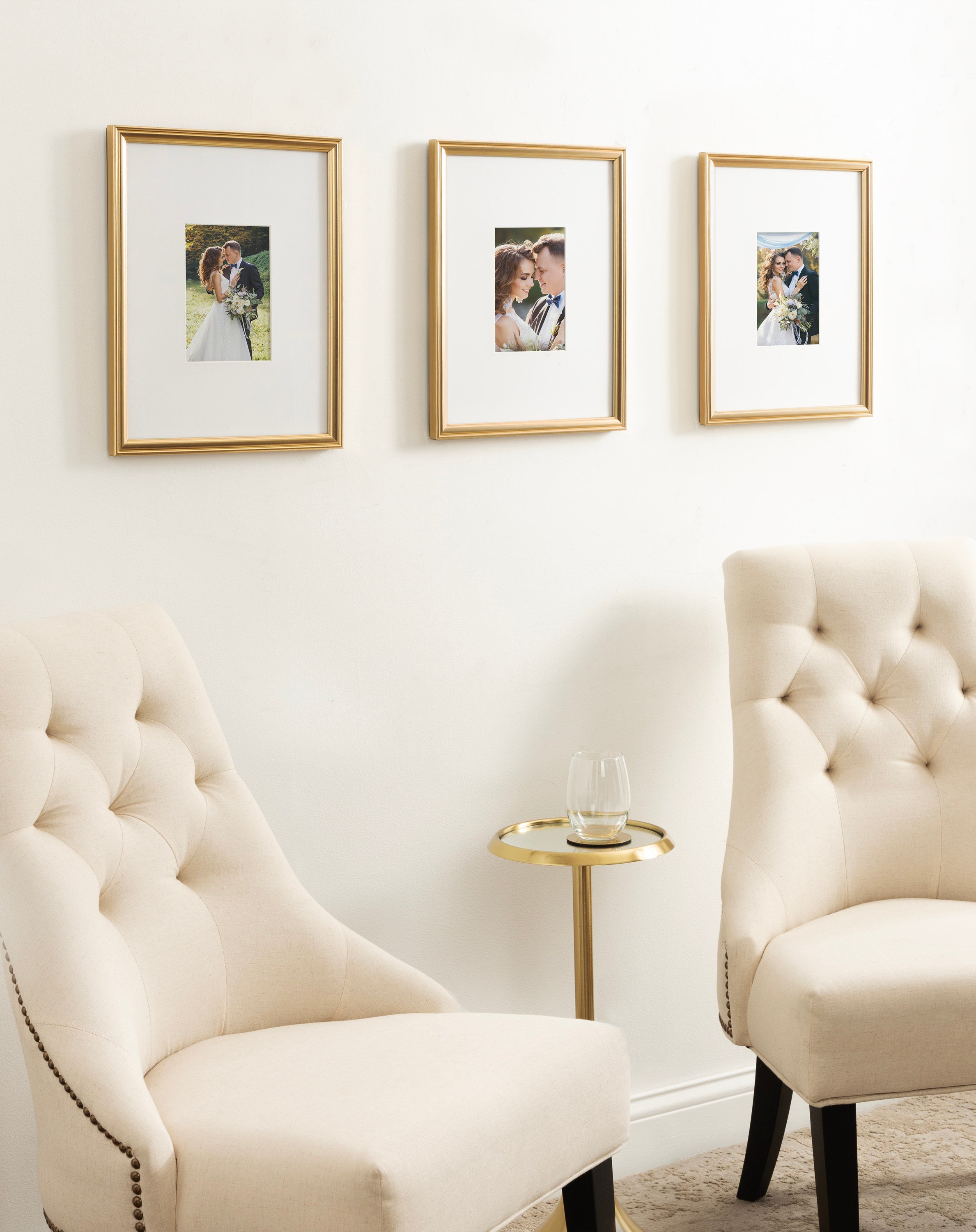 Wall Frame Gold 11x14 matted to 5x7 7