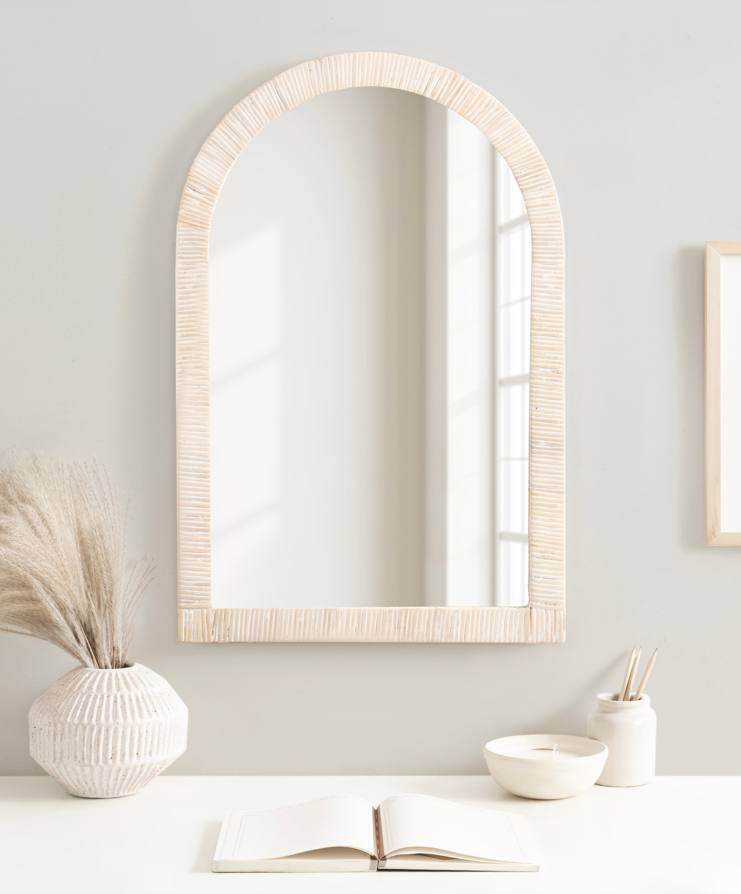 Arch Mirror 20x30 White 6