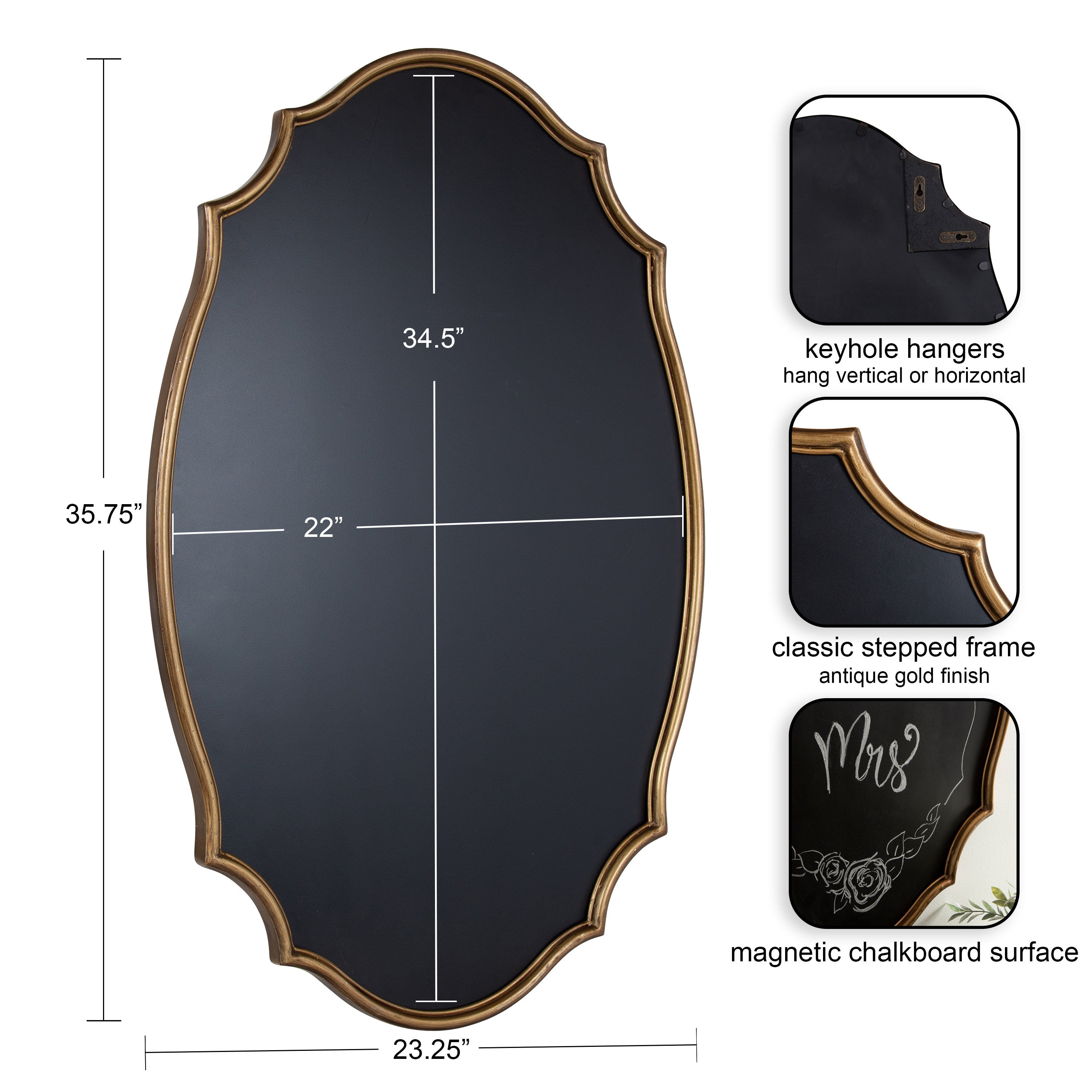 Chalkboard Gold 24x36 2