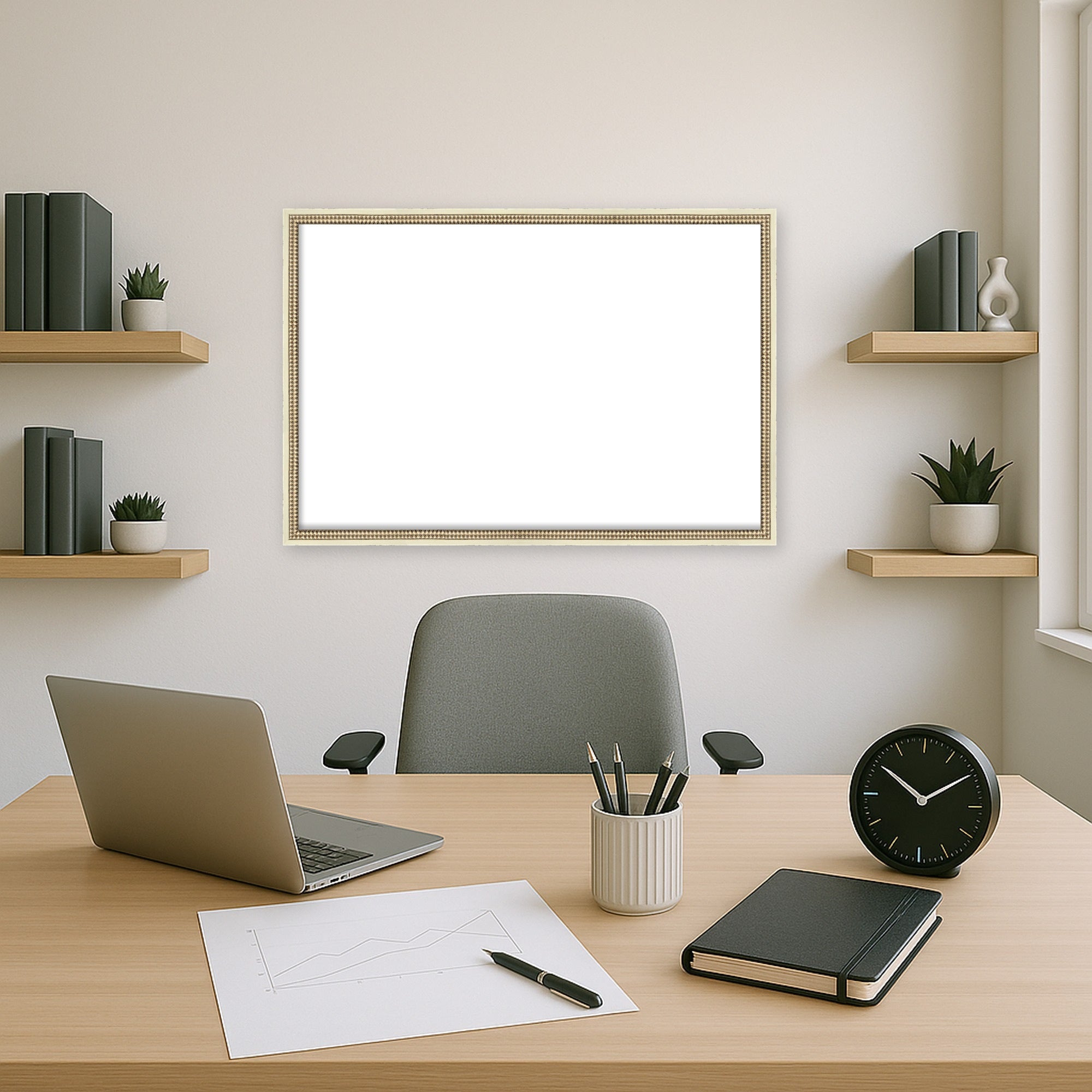 Dry Erase Board Castellan Distressed White 26x38 6