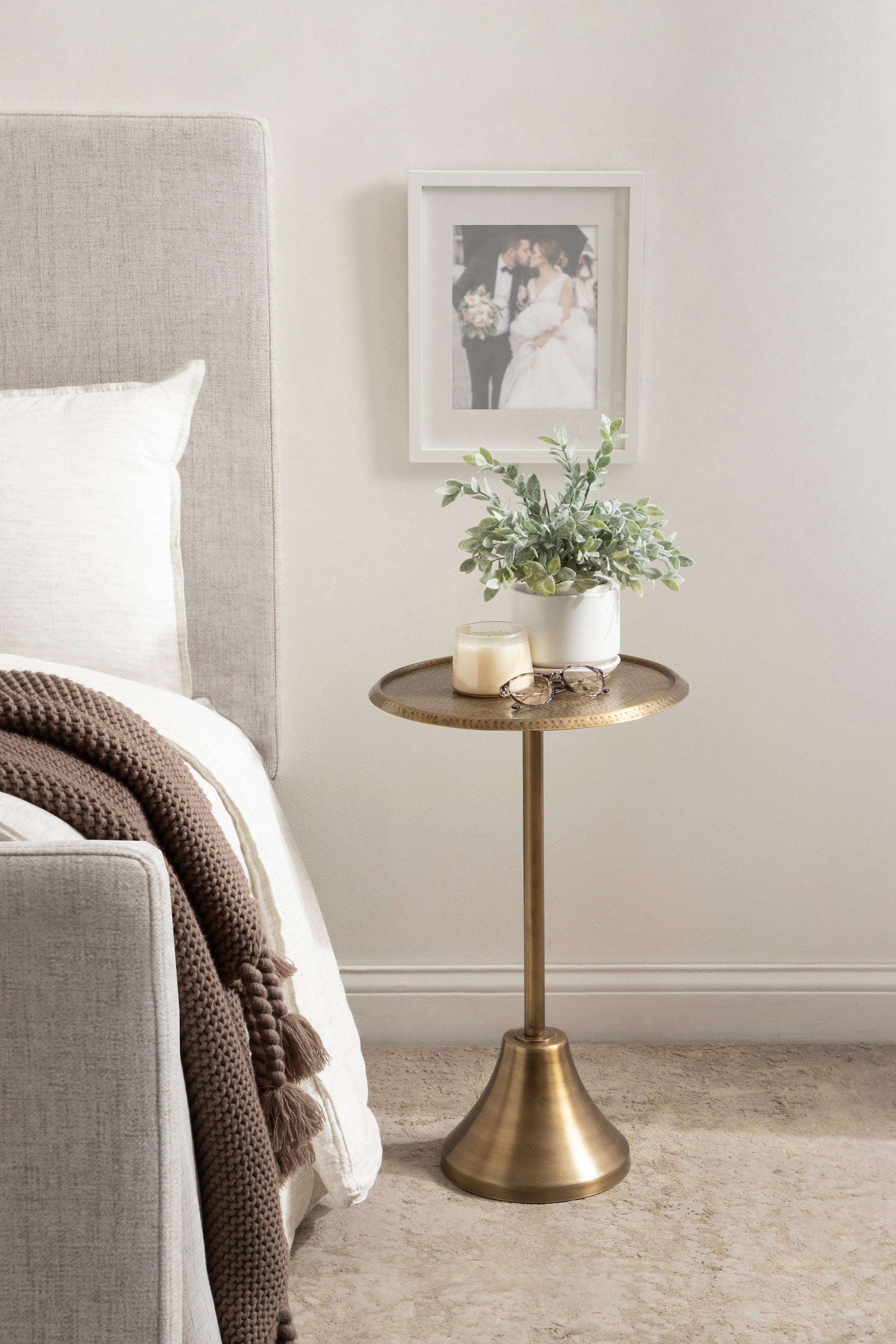 Side Table Gold 15x15x24 7
