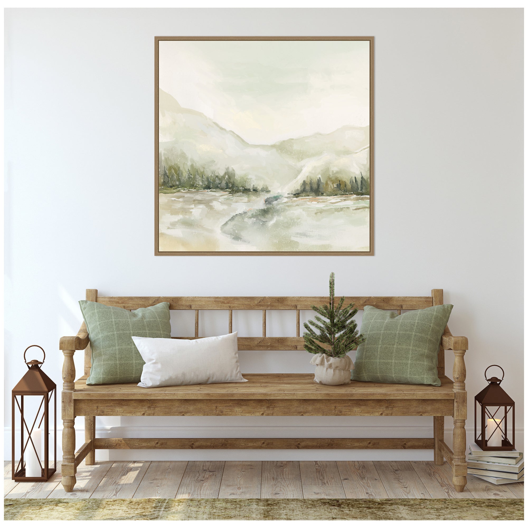 Framed Canvas Sylvie Dark Gold 30x30 5
