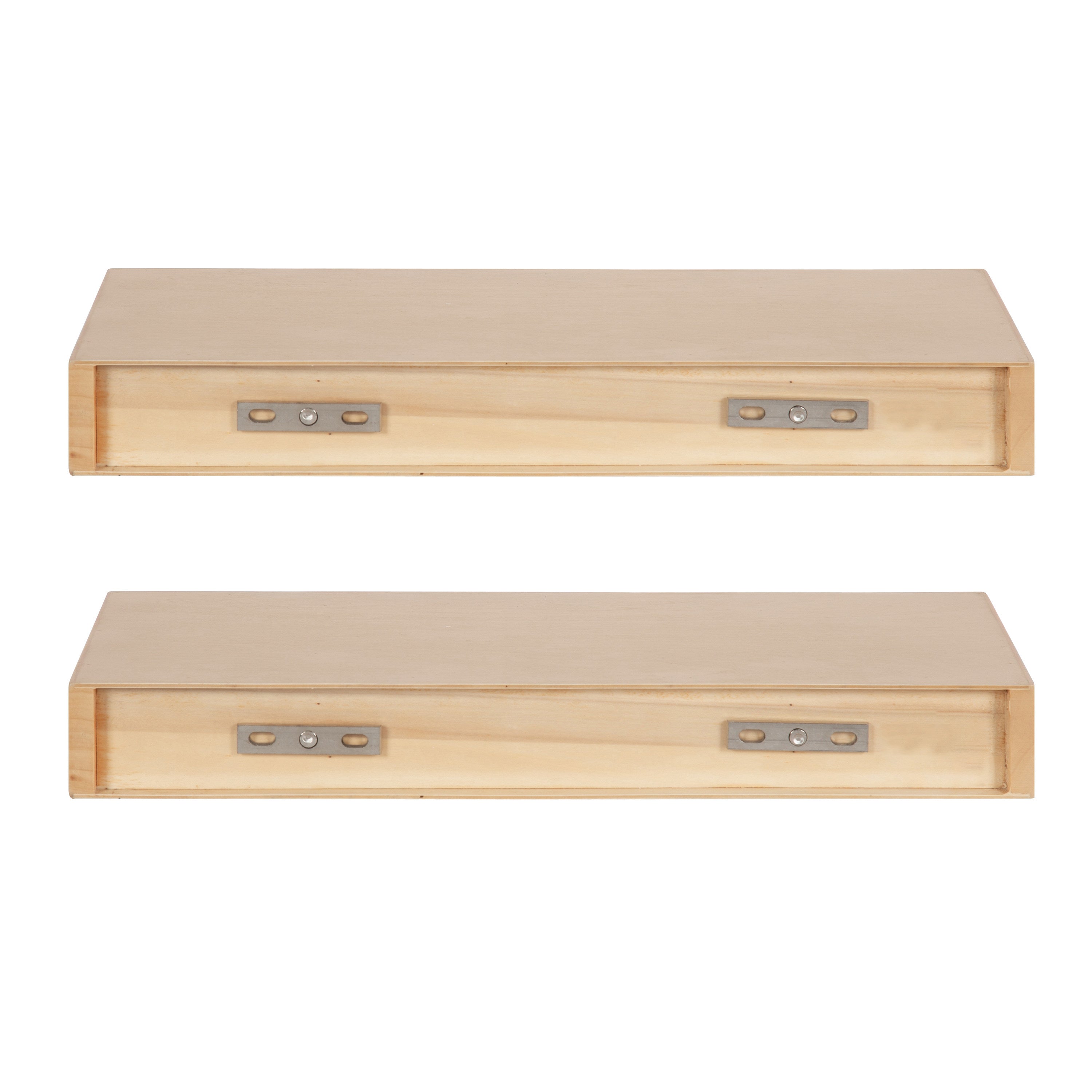 Floating Shelf 2 Piece 18 Inch Natural 4