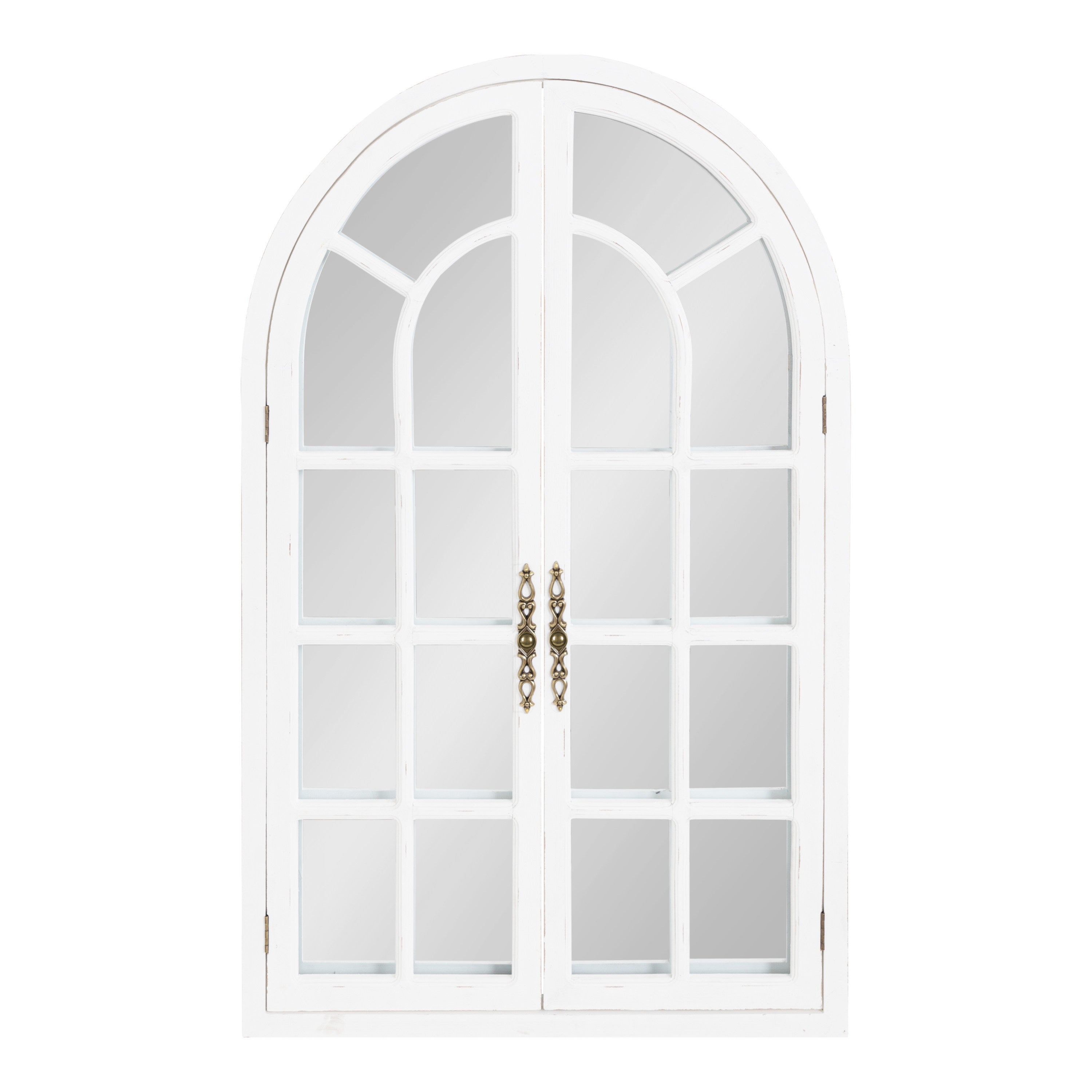 Boldmere Wood Windowpane Arch Mirror