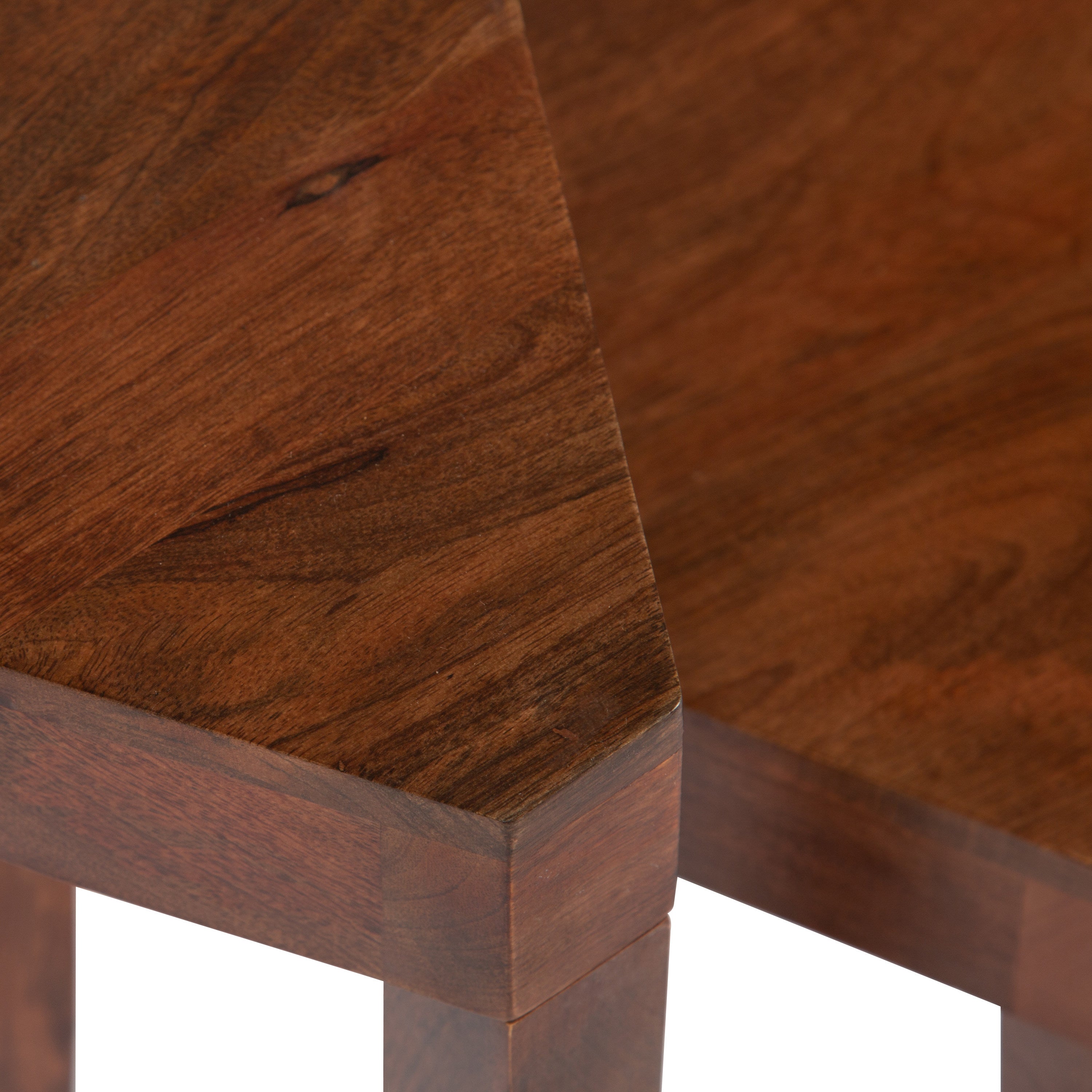 Nesting Table Walnut Brown 2 Piece 5