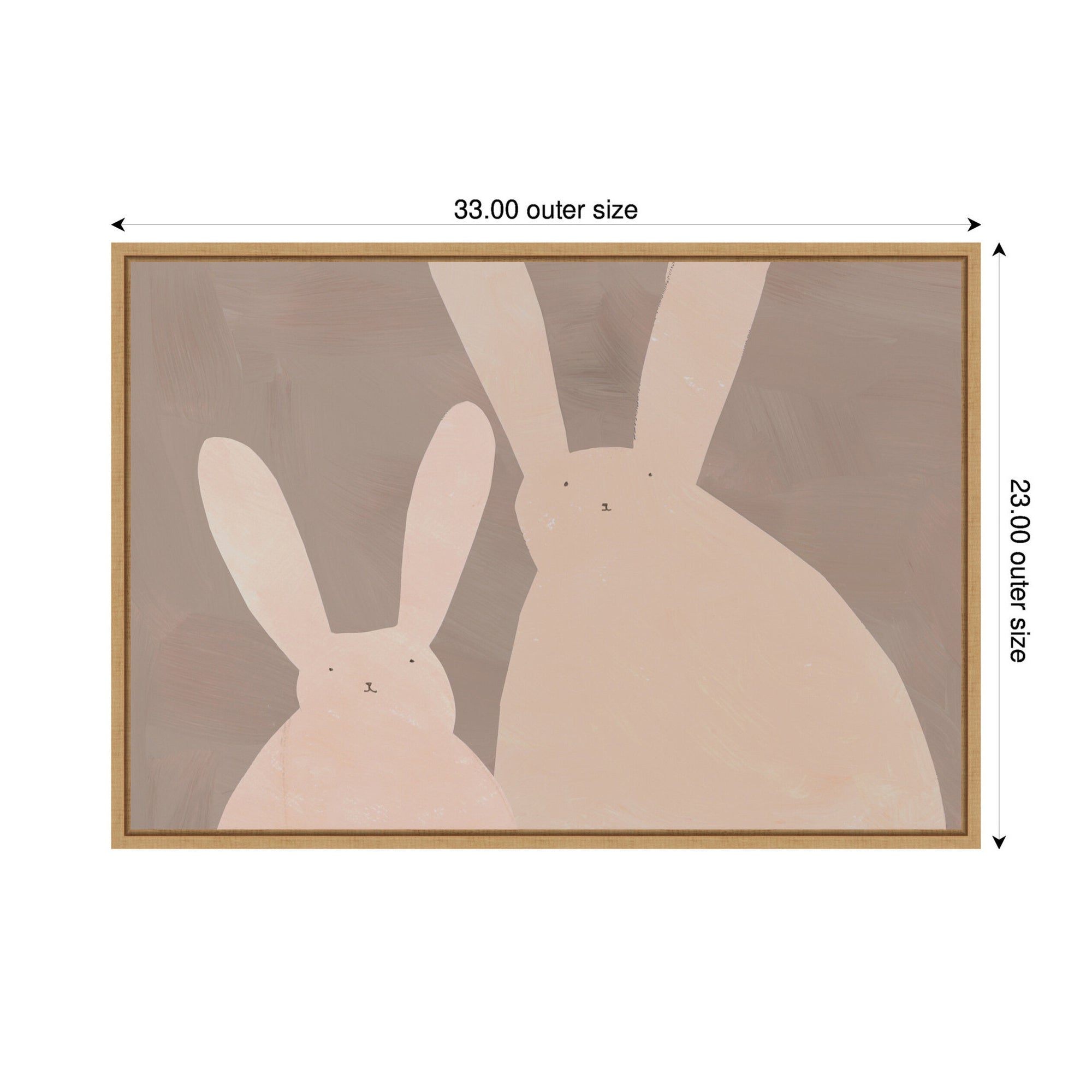 Bunny Mama and Baby II by Alicia Abla Framed Canvas Wall Art Print