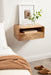 Floating Side Table Natural 18x10x9 7