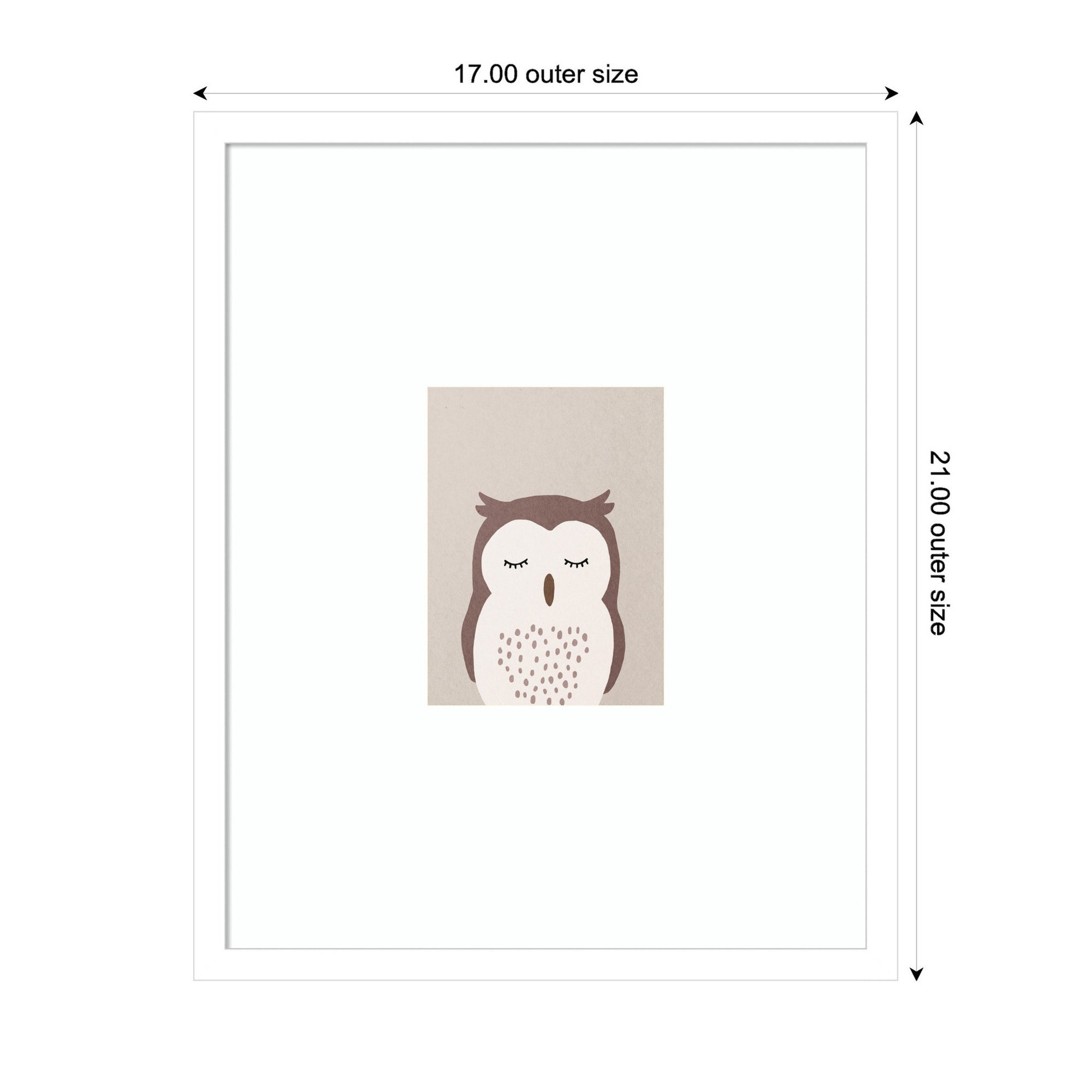 Owl by July Art Prints Framed Wall Art Print