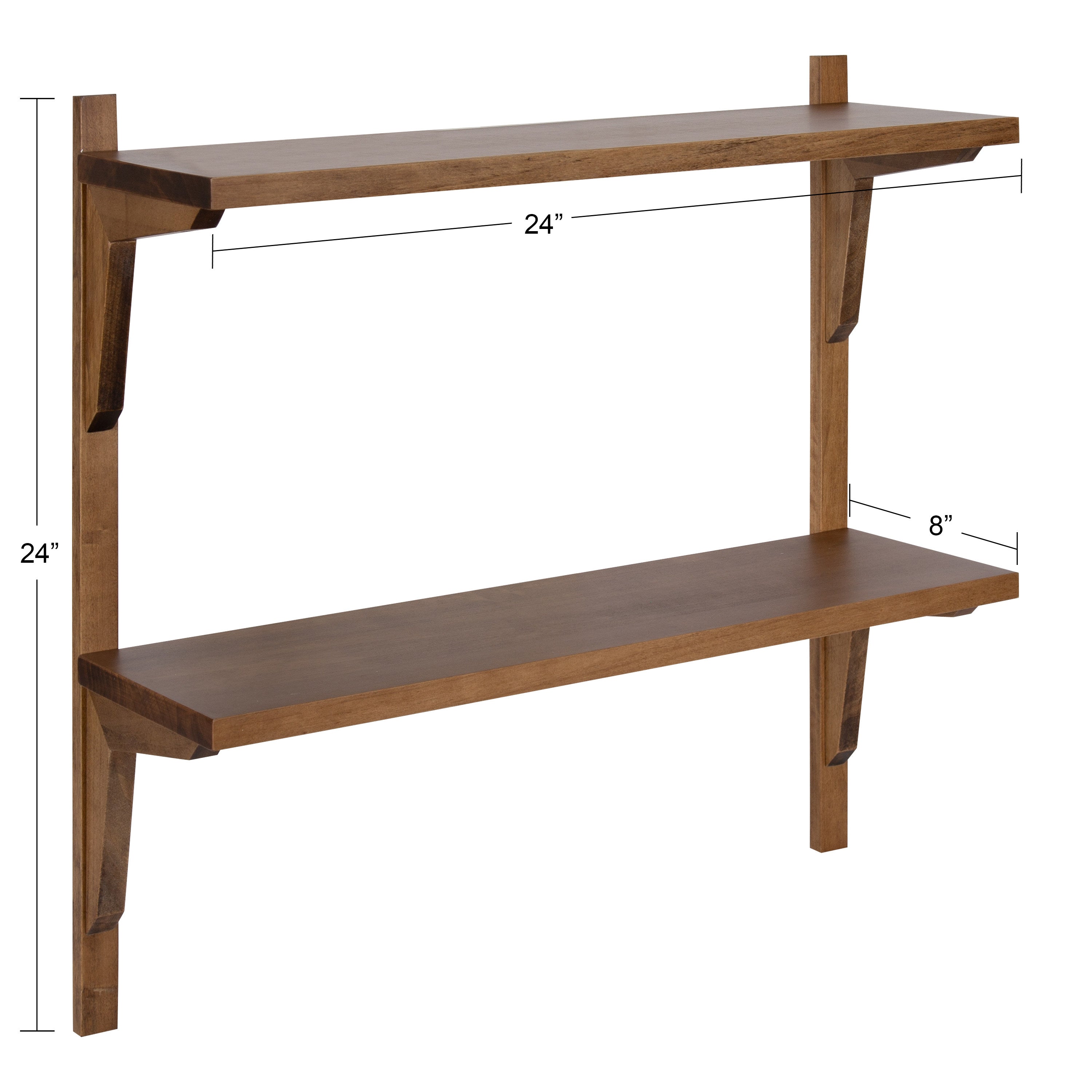 Accent Shelf Rustic Brown 24x8x24 2