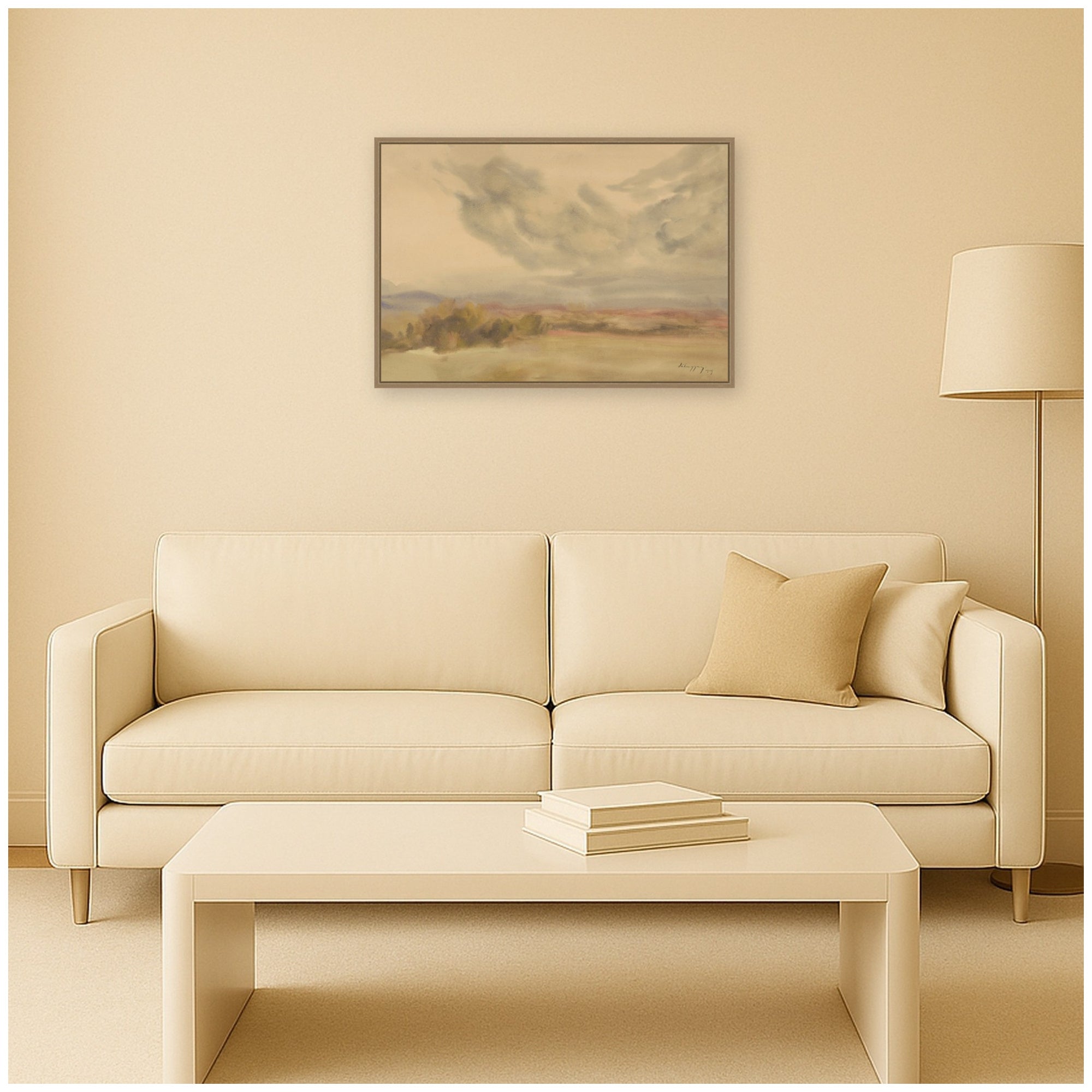 Framed Canvas 33x23 Sylvie Dark Gold 6