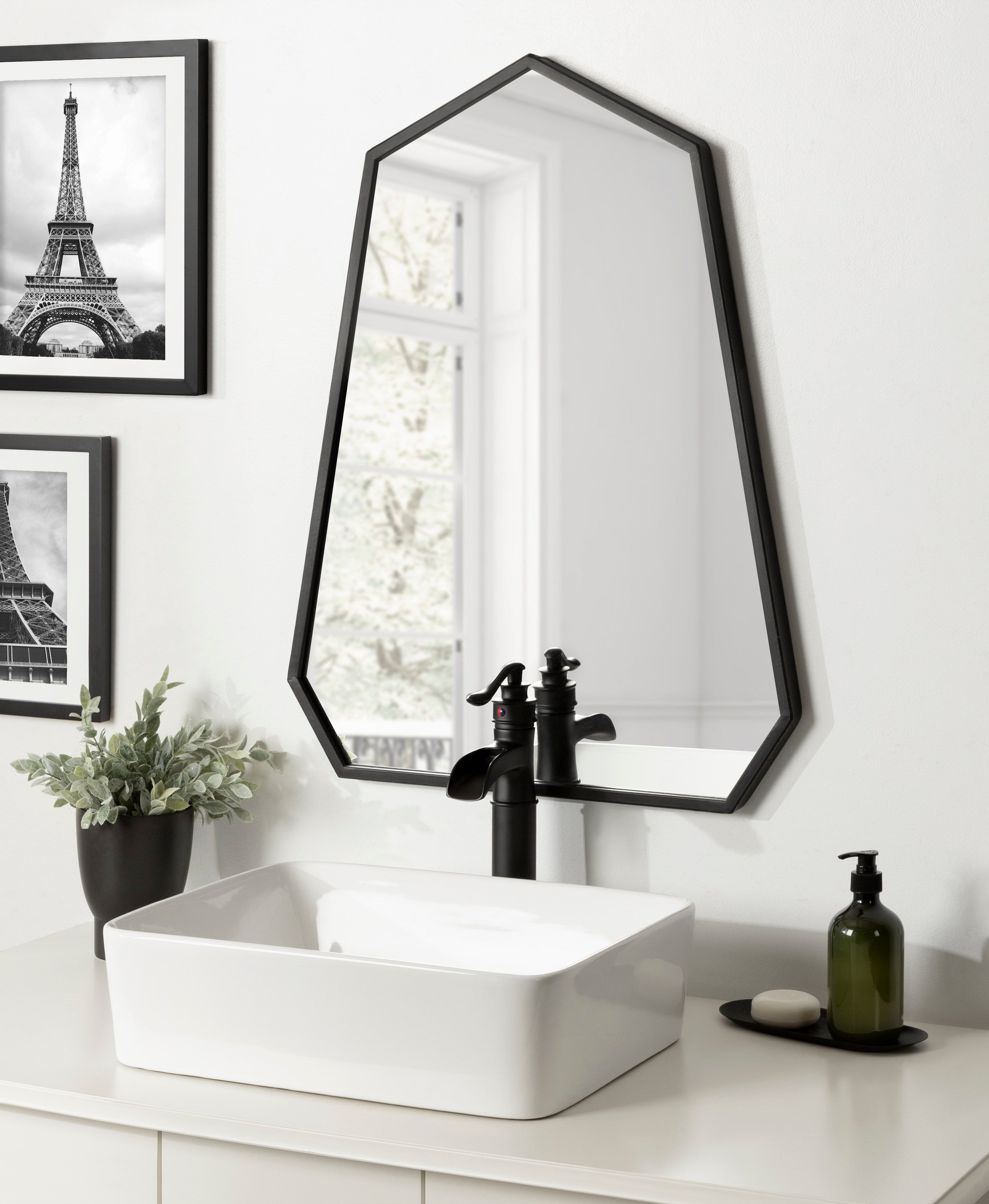 Irregular Mirror Black 23x30 6