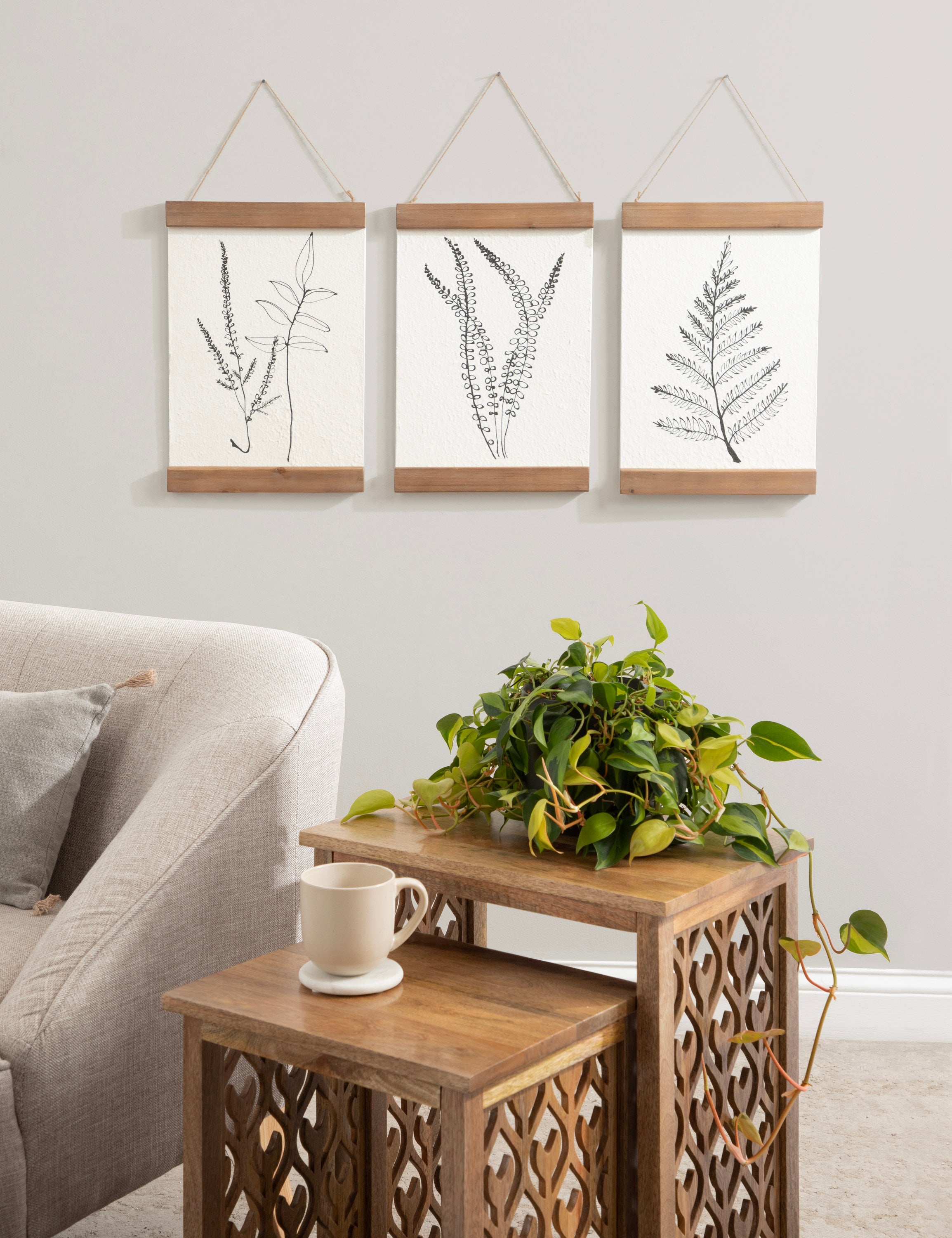 Plaque Rustic Brown 3 pc 12" 7
