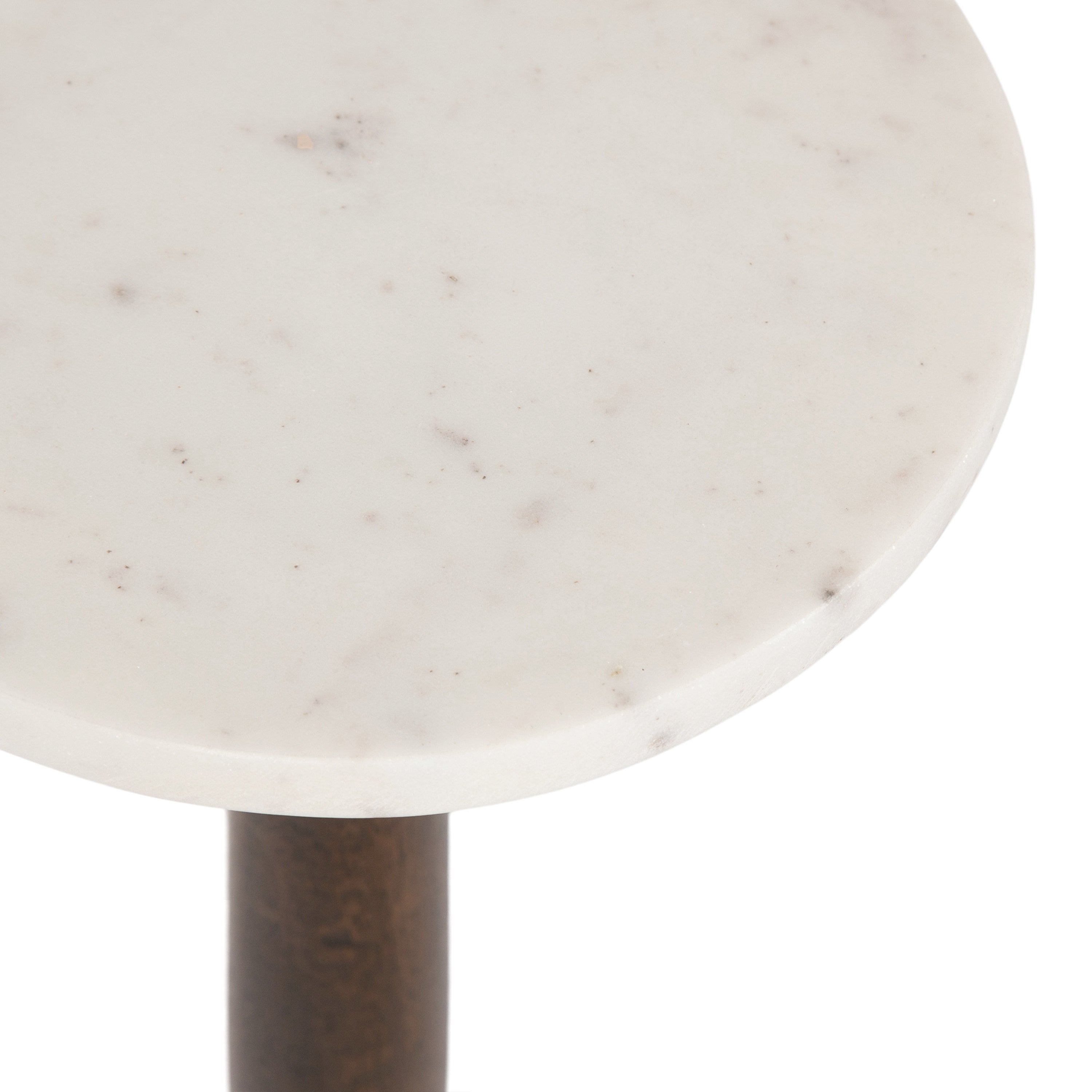 Side Table Brown White 8x8x23 3
