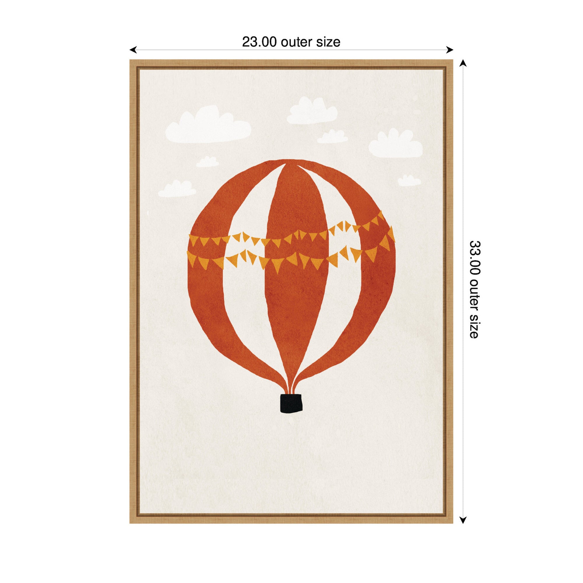 Hot Air Balloon II by July Art Prints Framed Canvas Wall Art Print