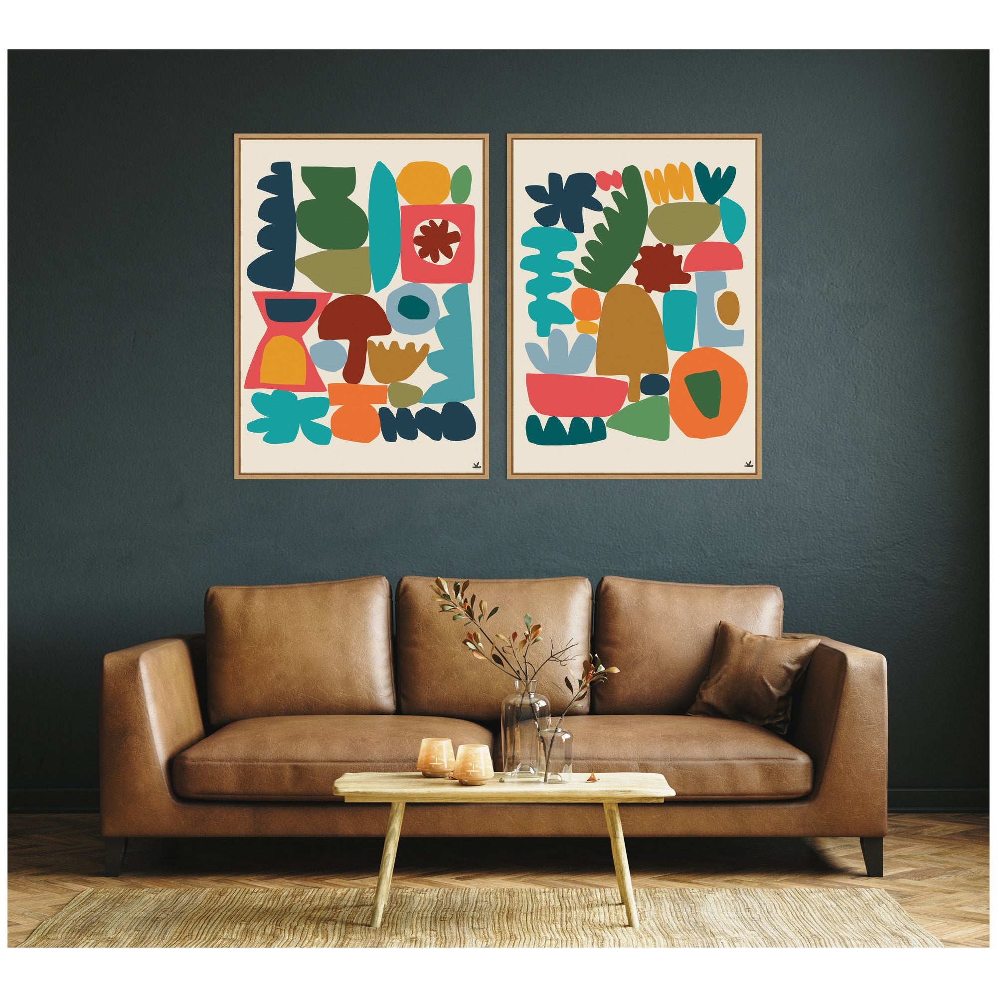 Garden Songs PT 1 & 2 2 Piece Framed Canvas Wall Art Set by Kelly Knaga