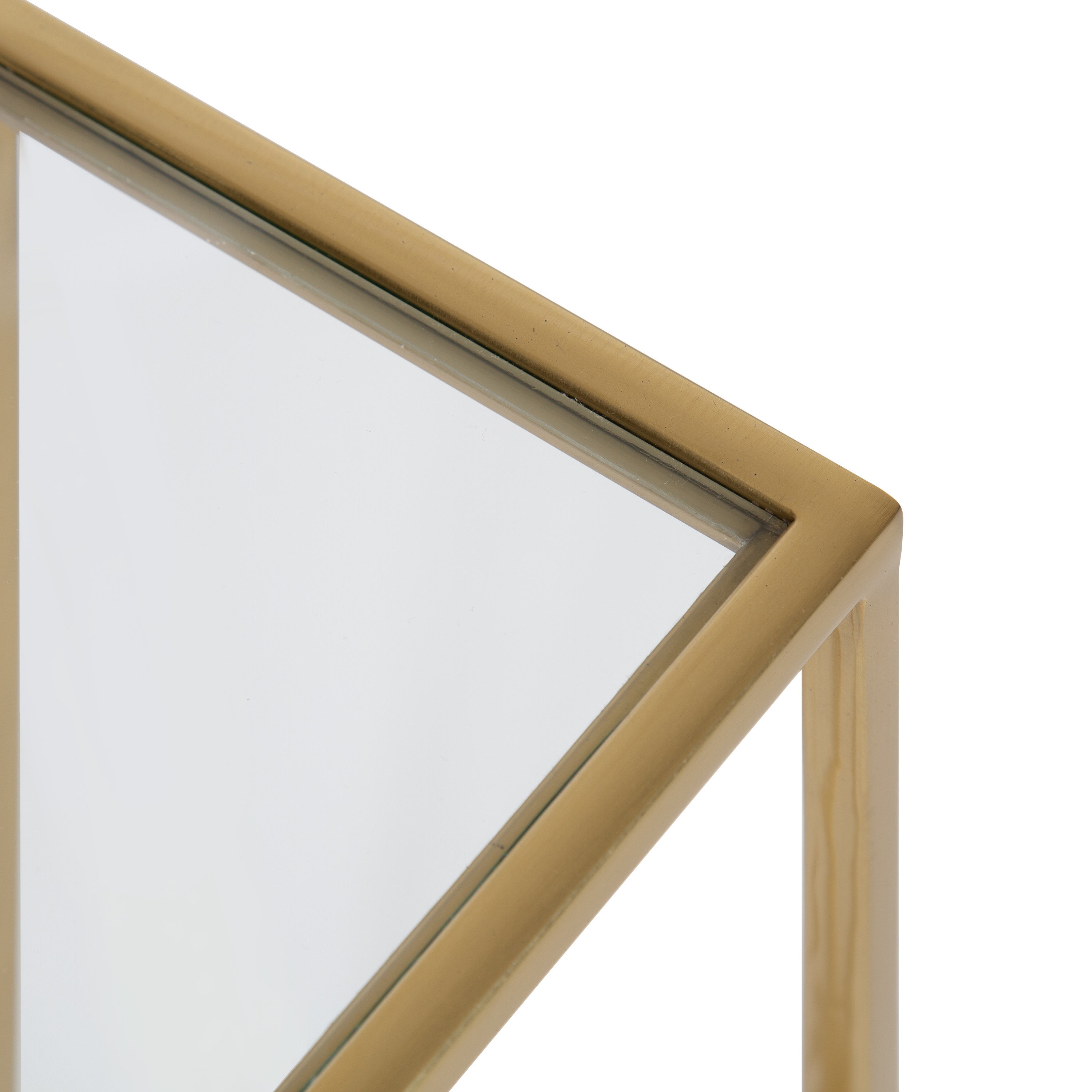 Side Table Clear Gold 16x8x24 4