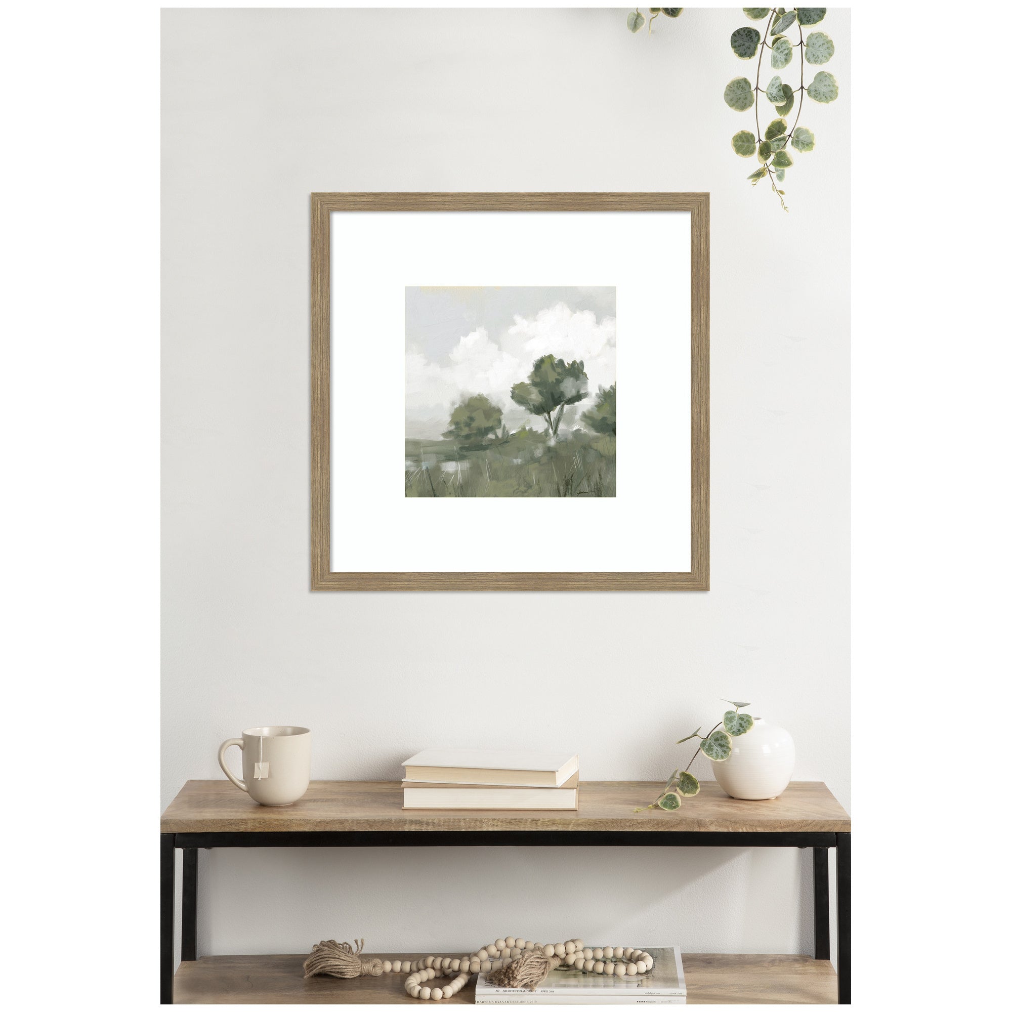 Shades of Olive No. 2 by Mary Sparrow Framed Wall Art Print