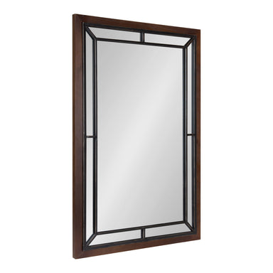Rectangle Mirror Walnut Brown 24x36 1