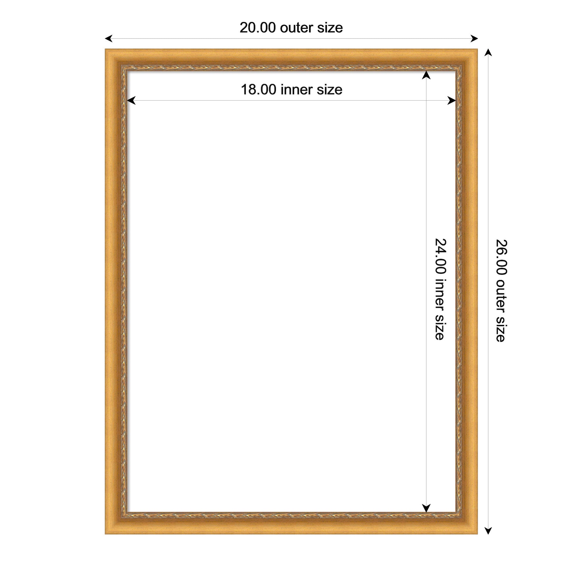 Dry Erase Board Belmont Rope Gold 20x26 2
