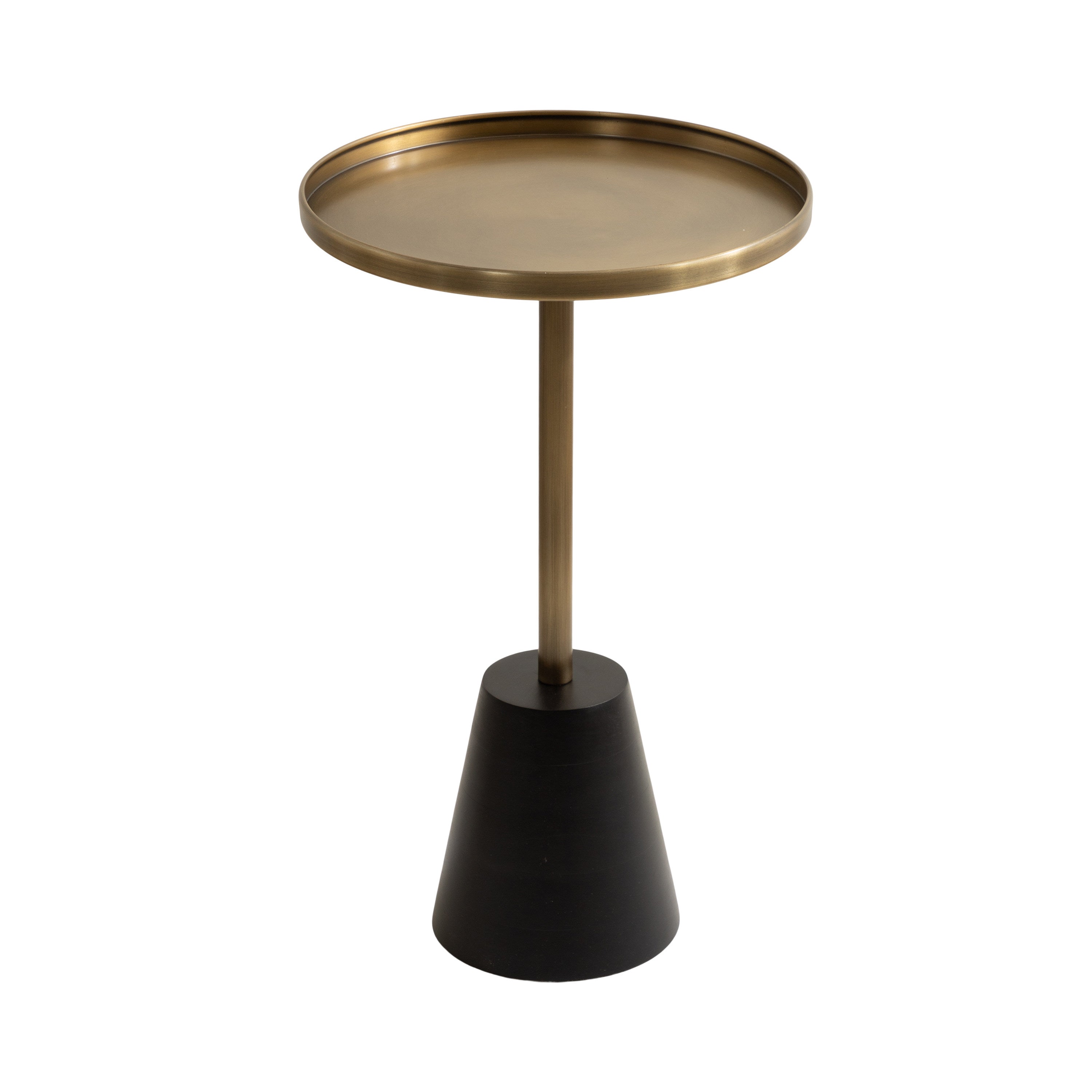 Side Table Gold Black 14x14x24 1