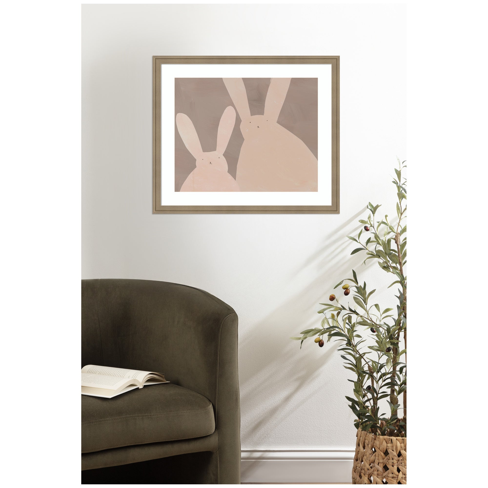Bunny Mama and Baby II by Alicia Abla Framed Wall Art Print
