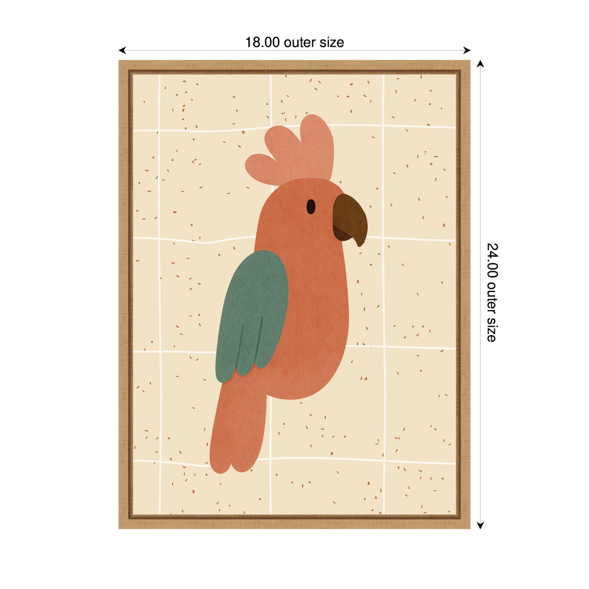 Parrot by Laura Moss Framed Canvas Wall Art Print