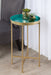 Tea Table Gold Teal 14x14x26 7