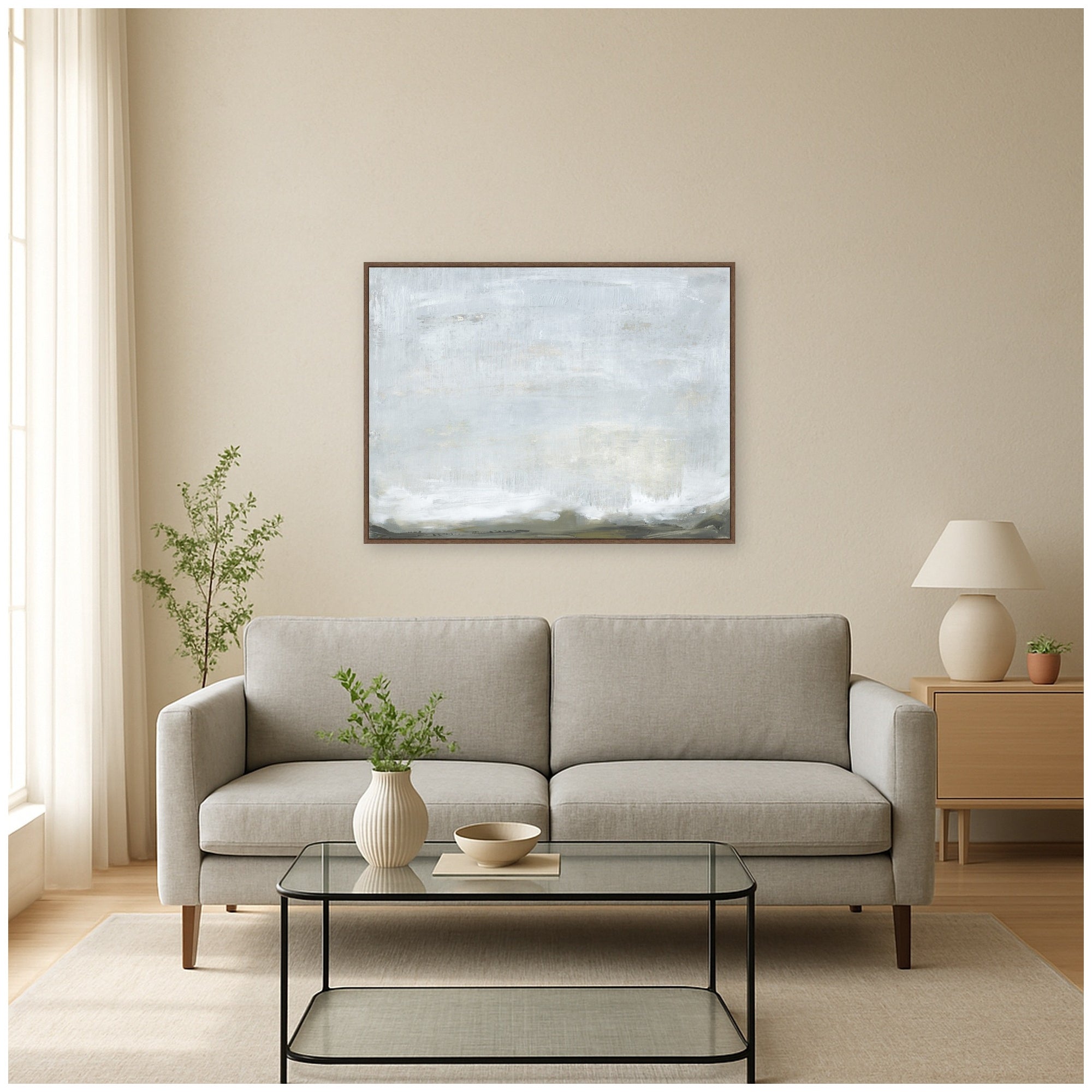 Framed Canvas 42x32 Sylvie Walnut 5