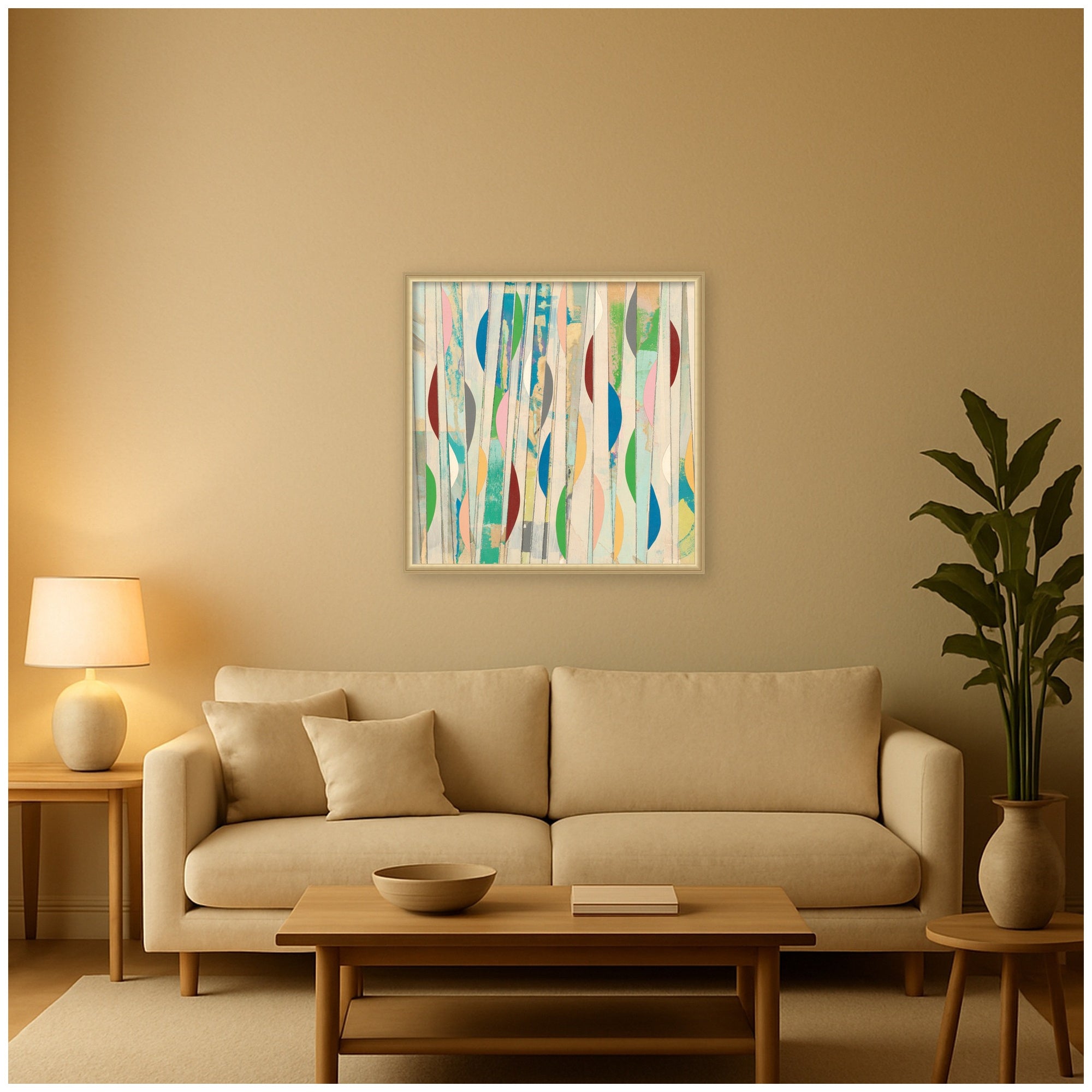 Geometric Abstract 2 FC by Felicia Dadak Framed Mounted Canvas Wall Art Print