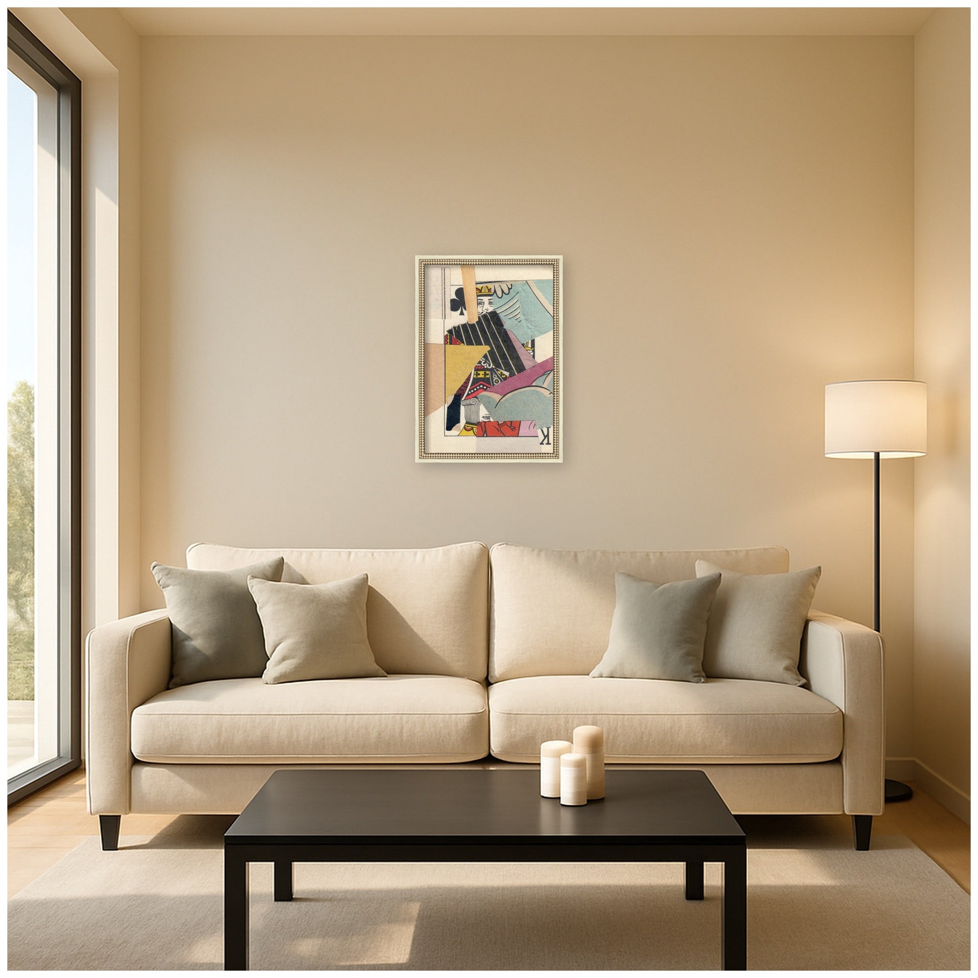 Mounted Canvas Castellan Distressed White 18x26 6
